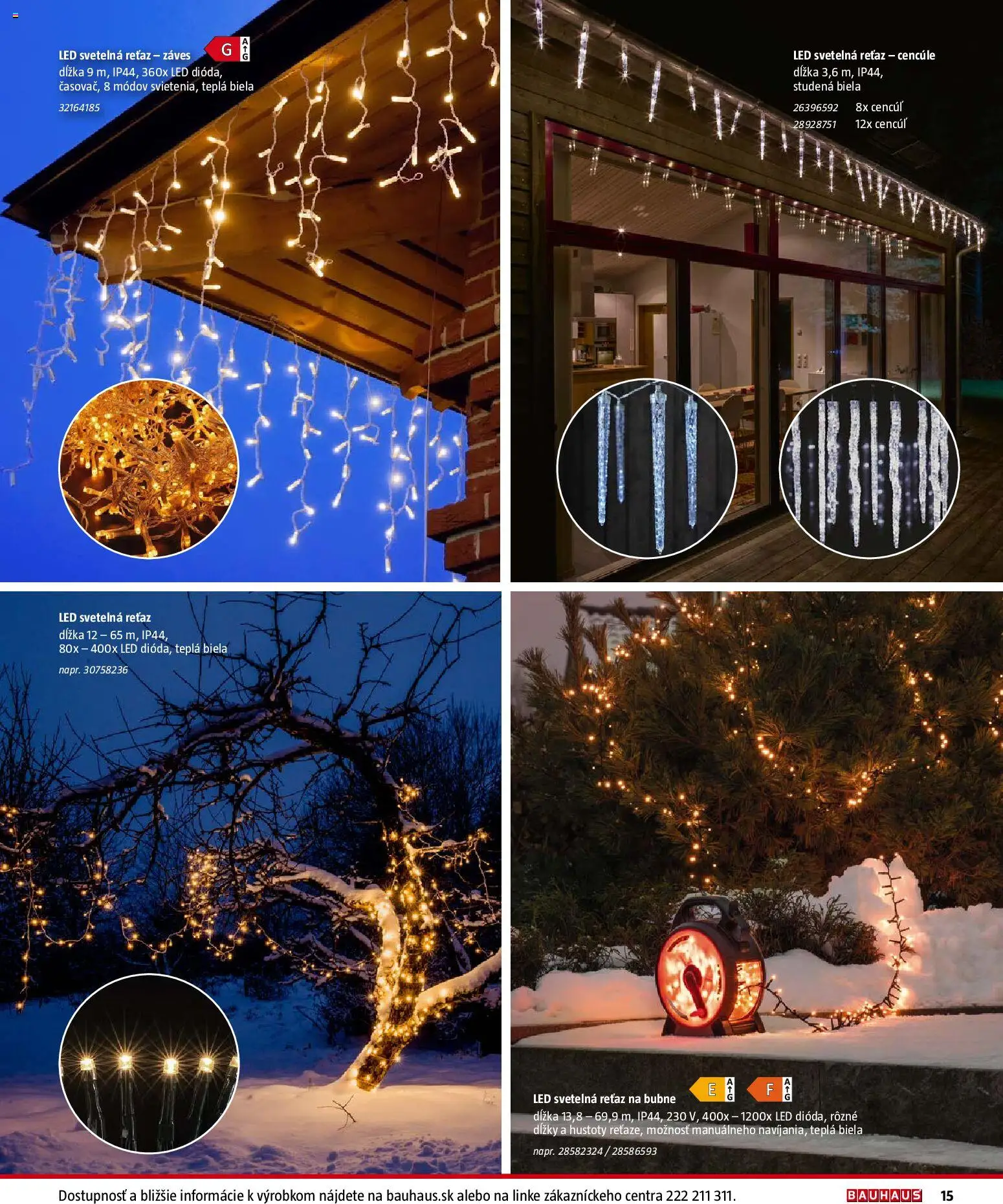 Nové Bauhaus akcie – leták je platný od 21.11.2025 | Strana: 15 | Produkty: Led