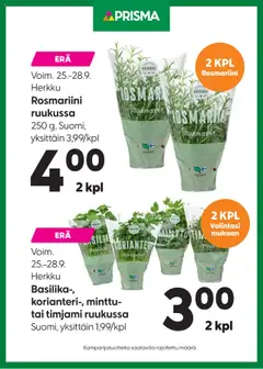 Prisma-mainoslehti voimassa 25.09.2025 alkaen
