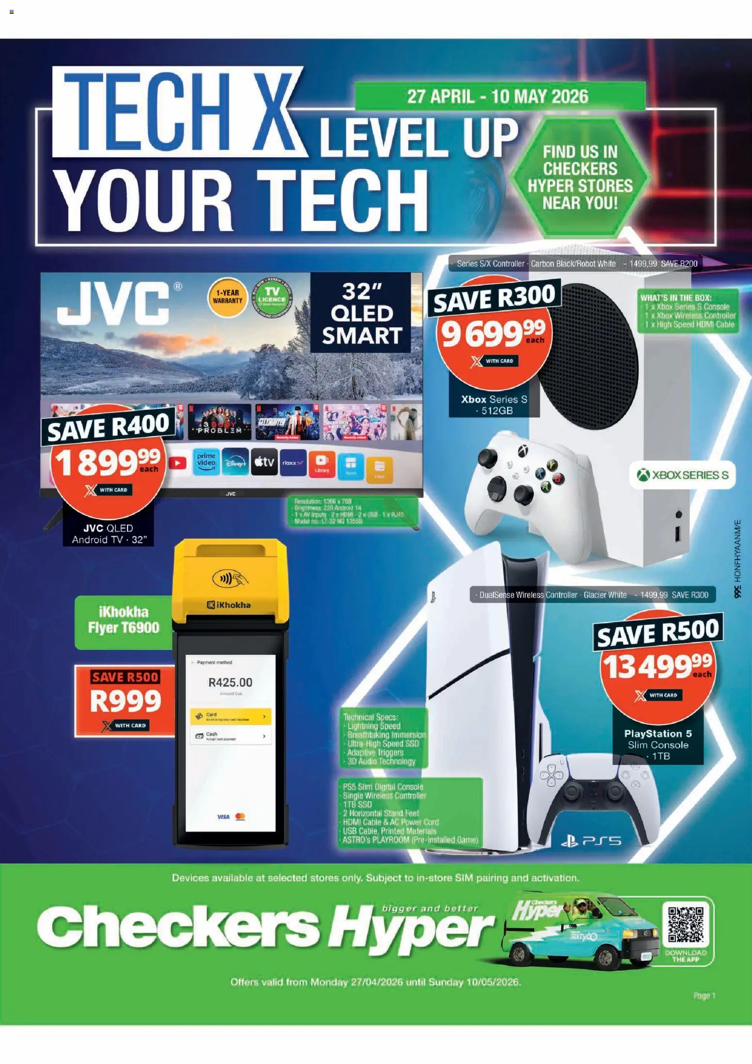 New Checkers catalogue – valid from 27.04.2026 | Page: 1 | Products: Playstation, Xbox, USB, Box