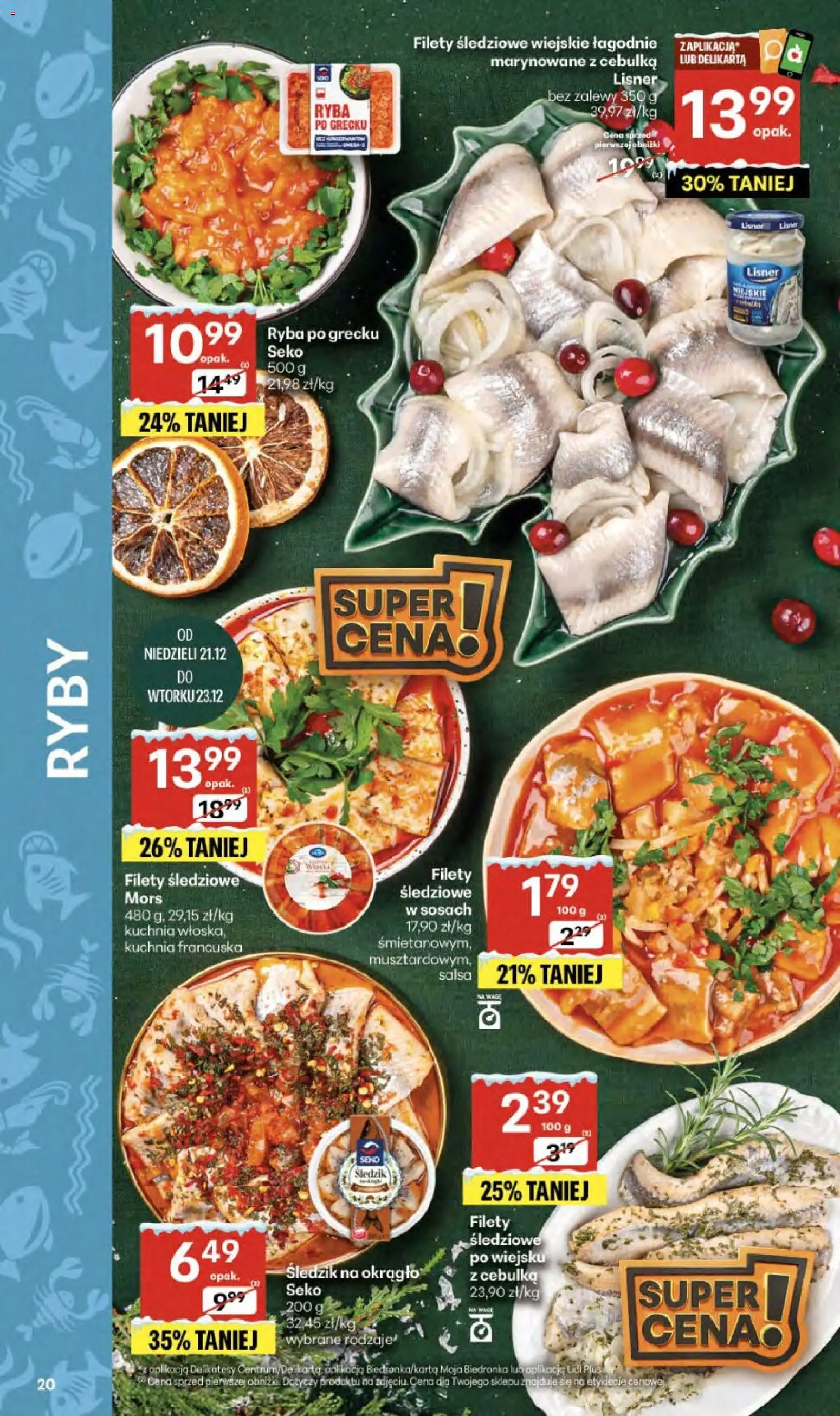 Delikatesy Centrum Gazetka od 18.12.2025 | Strona: 20 | Produkty: Delikatesy, Ryba po grecku, Ryby, Ryba
