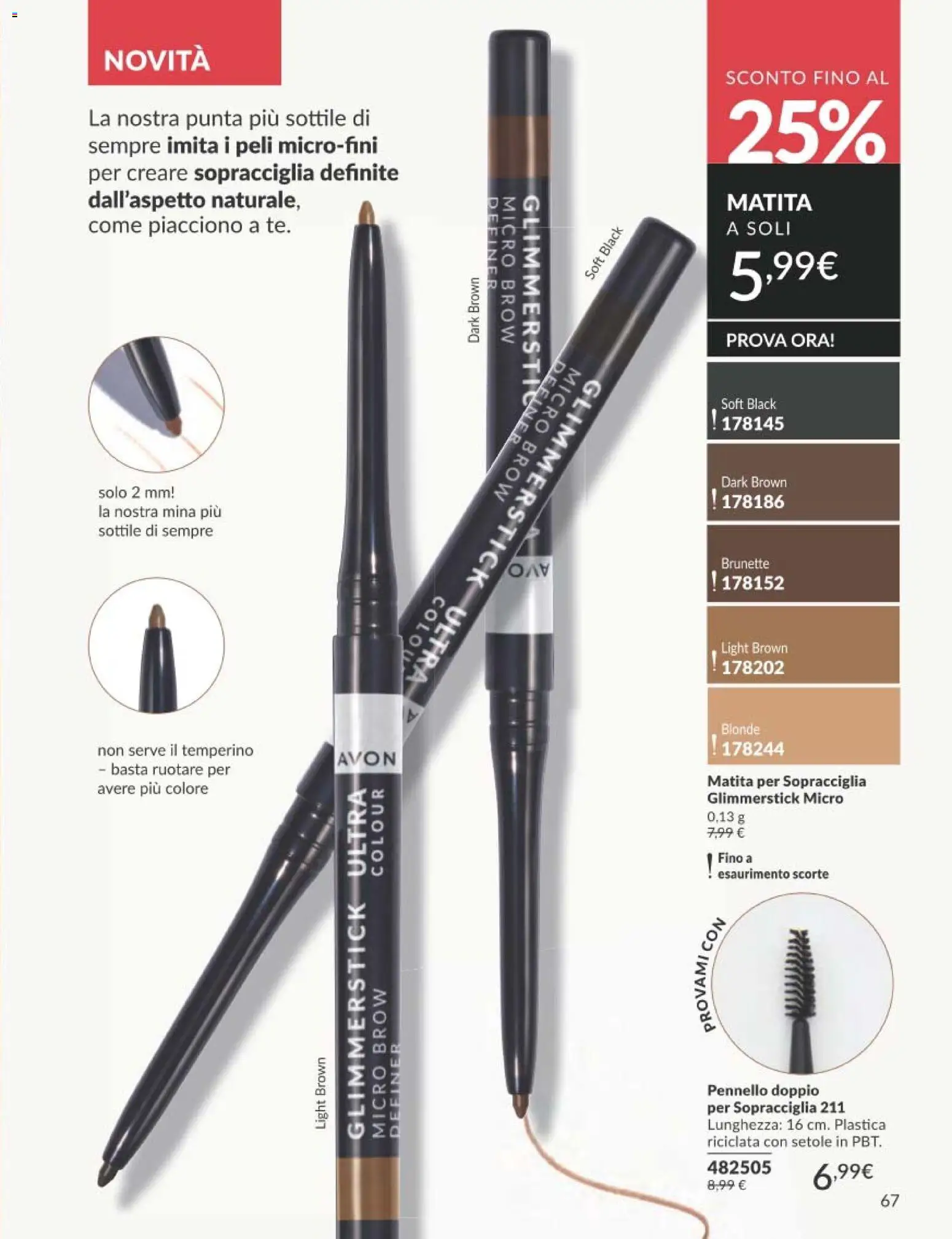 Volantino Avon del 01.03.2026 | Pagina: 67 | Prodotti: Pennello, Temperino