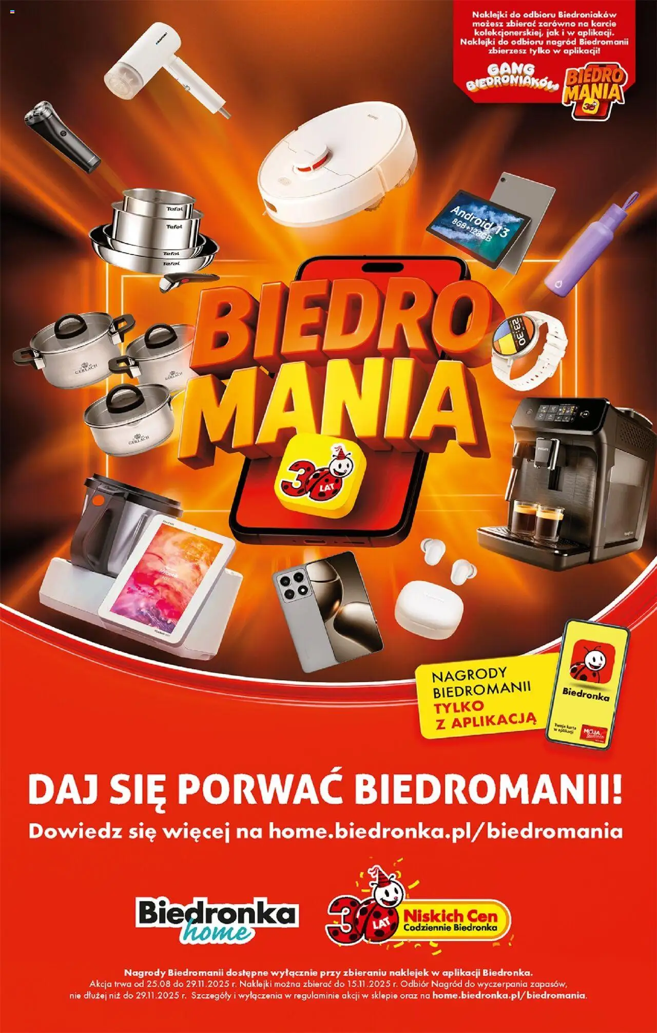 Biedronka gazetka od 25.08.2025 | Strona: 42 | Produkty: Karta, Tablet, Naklejki, Tefal