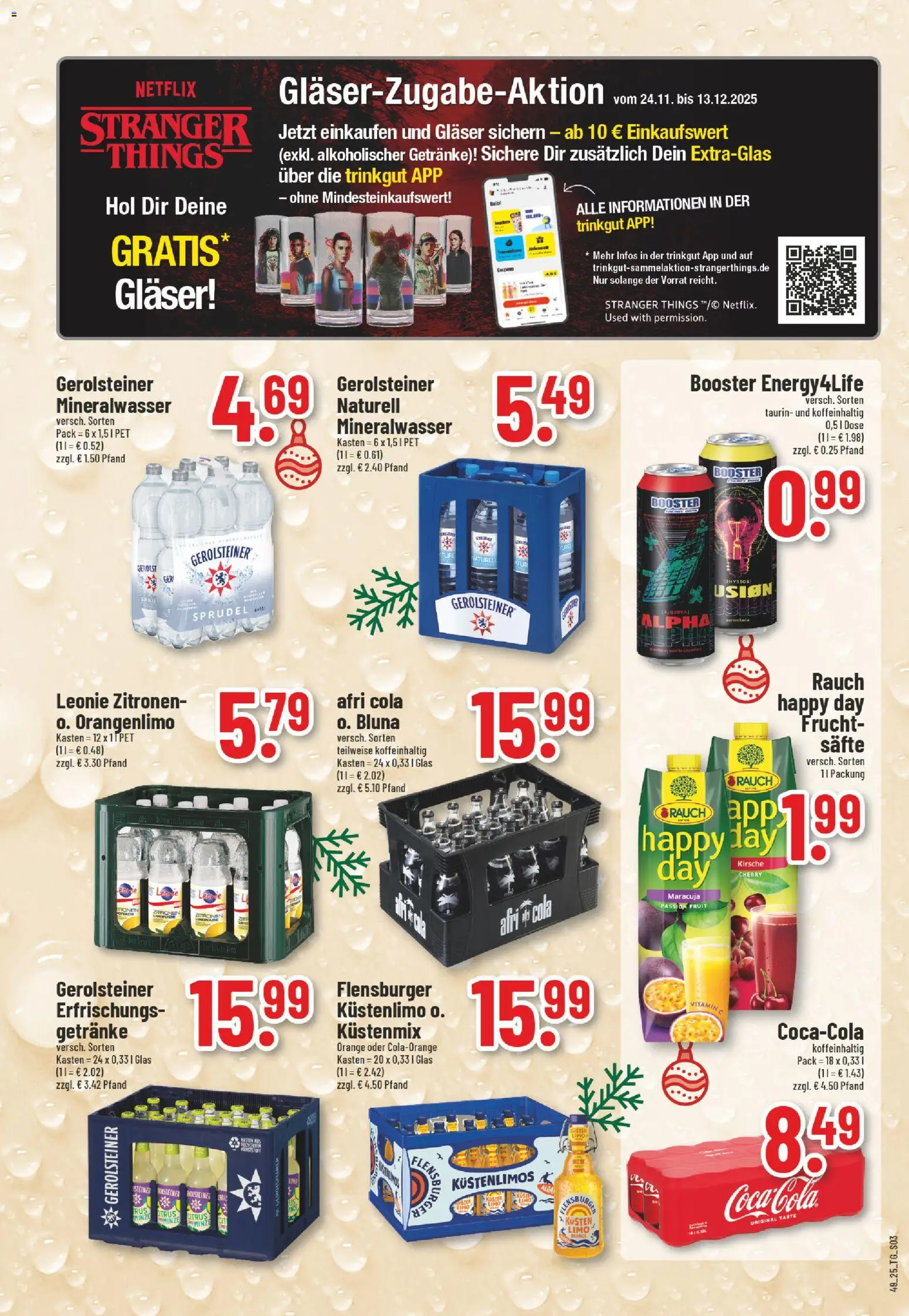 Trinkgut Prospekt – gültig ab 01.12.2025 | Seite: 3 | Produkte: Cola, Flensburger, Zitronen, Gerolsteiner
