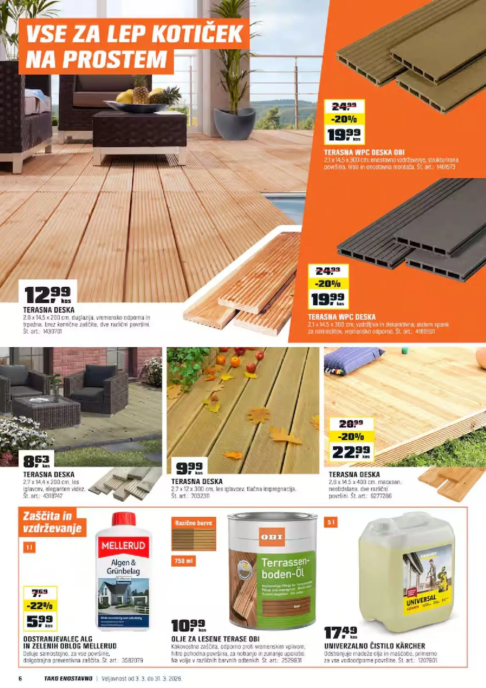 Novi OBI katalog ponudbe – veljaven od 03.03.2026 | Stran: 6 | Izdelki: Kos, Olje