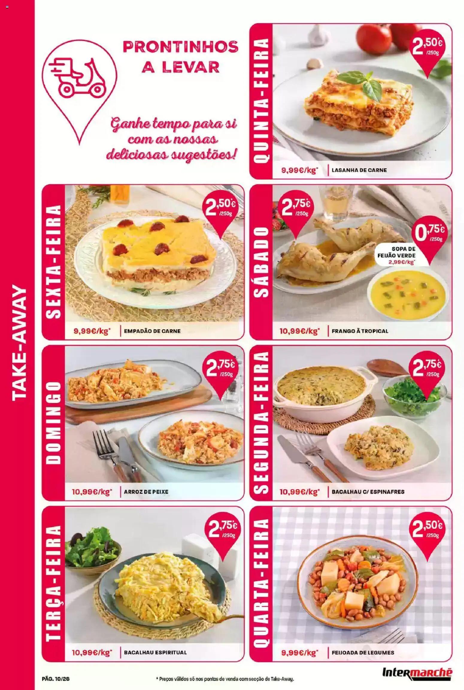 Intermarché Folheto Contact │ válido de 12.02.2026 | Página: 10 | Produtos: Bacalhau, Frango, Lasanha, Arroz