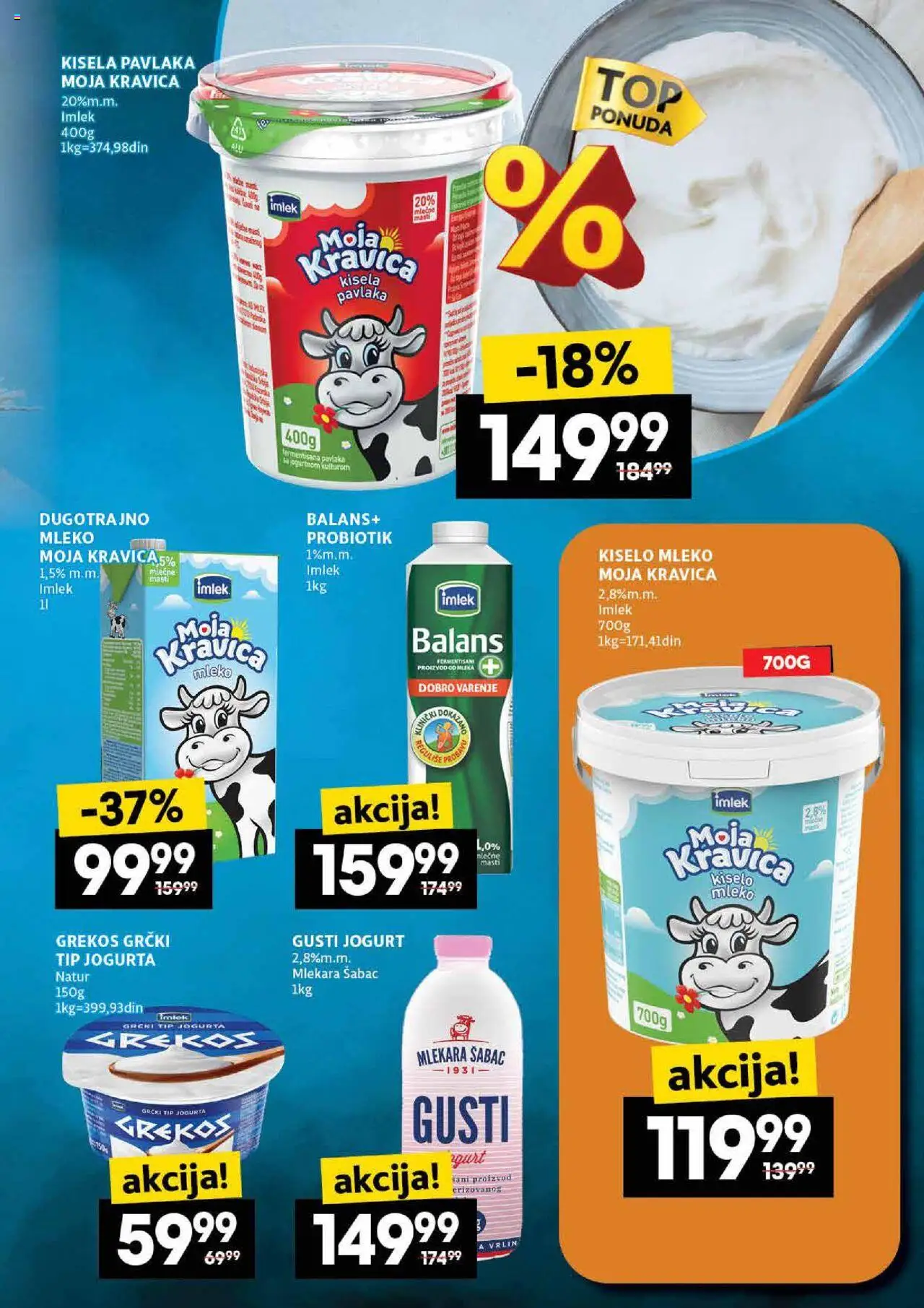 Roda katalog - važi od 14.08.2025 | Strana: 19 | Proizvode: Kiselo mleko, Moja kravica, Mleko, Pavlaka