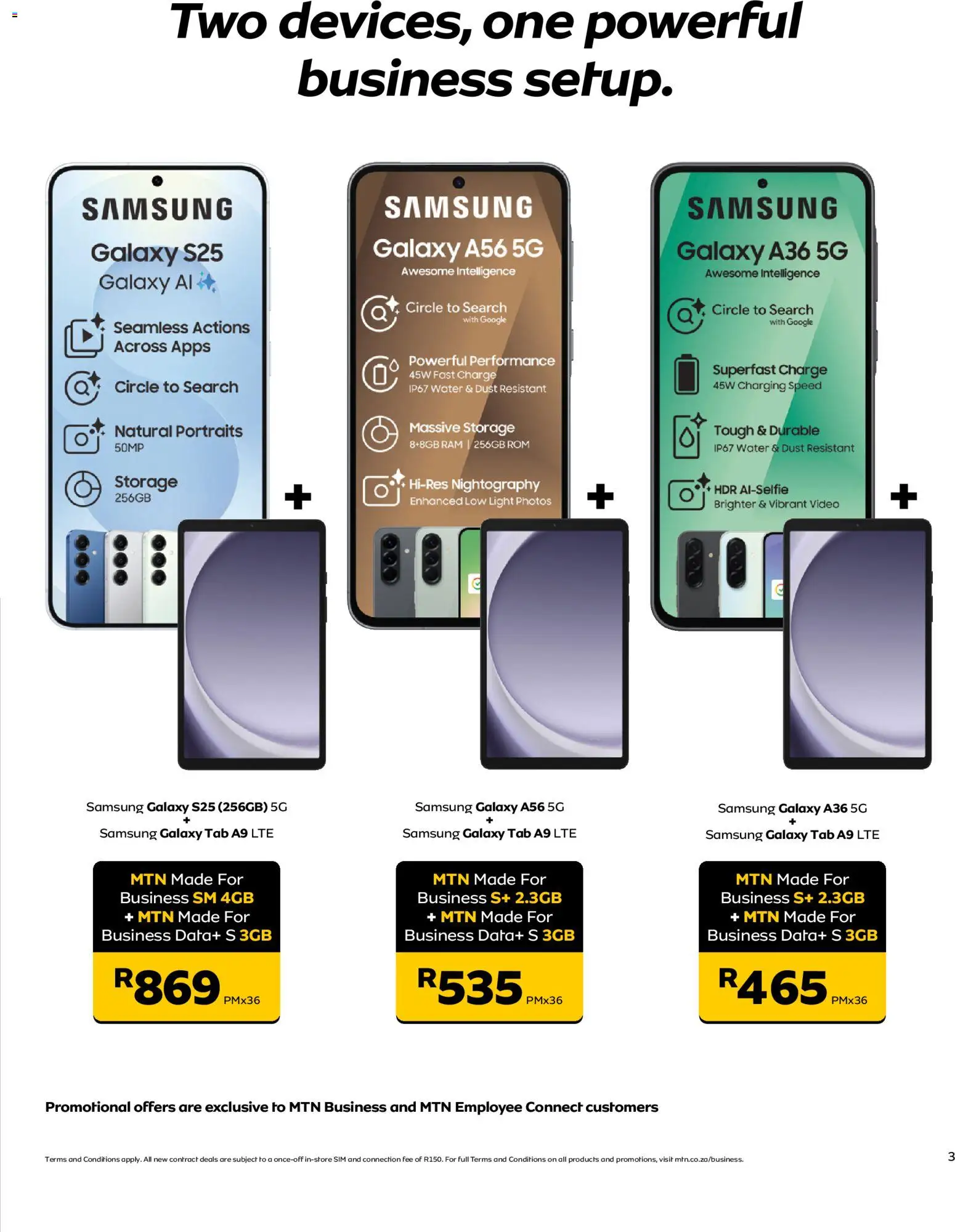 New MTN catalogue – valid from 09.03.2026 | Page: 3 | Products: Data, Sim, Light, Water