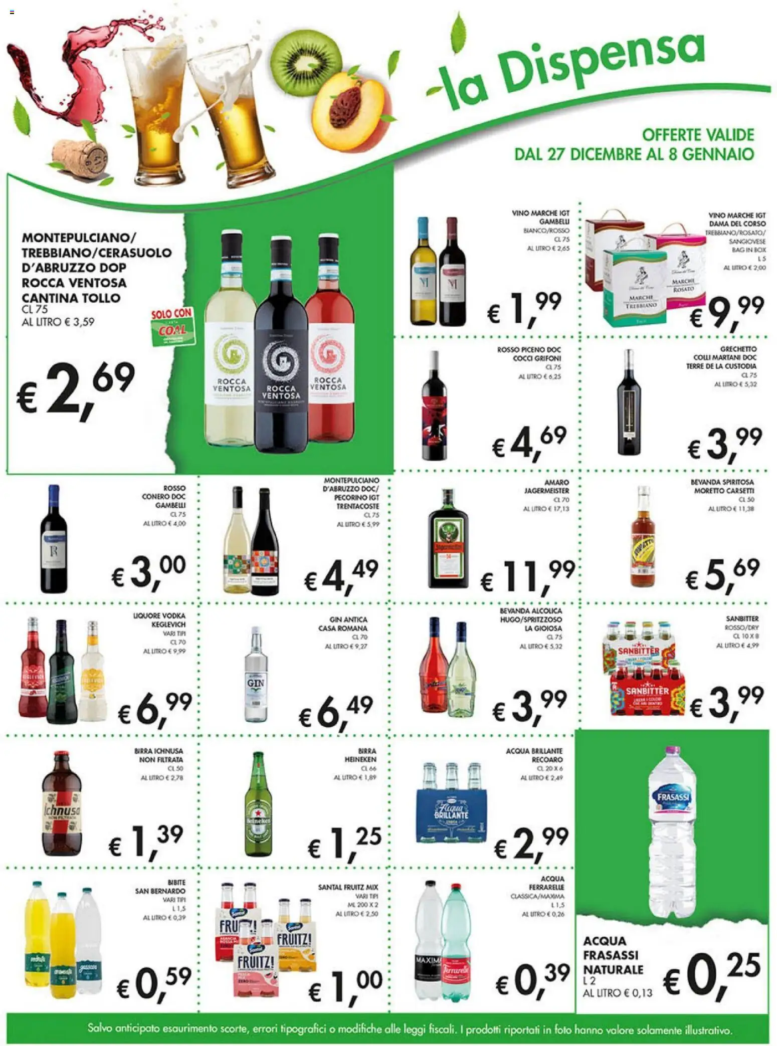 Volantino Coal del 27.12.2025 | Pagina: 9 | Prodotti: Gin, Liquore, Ferrarelle, Amaro