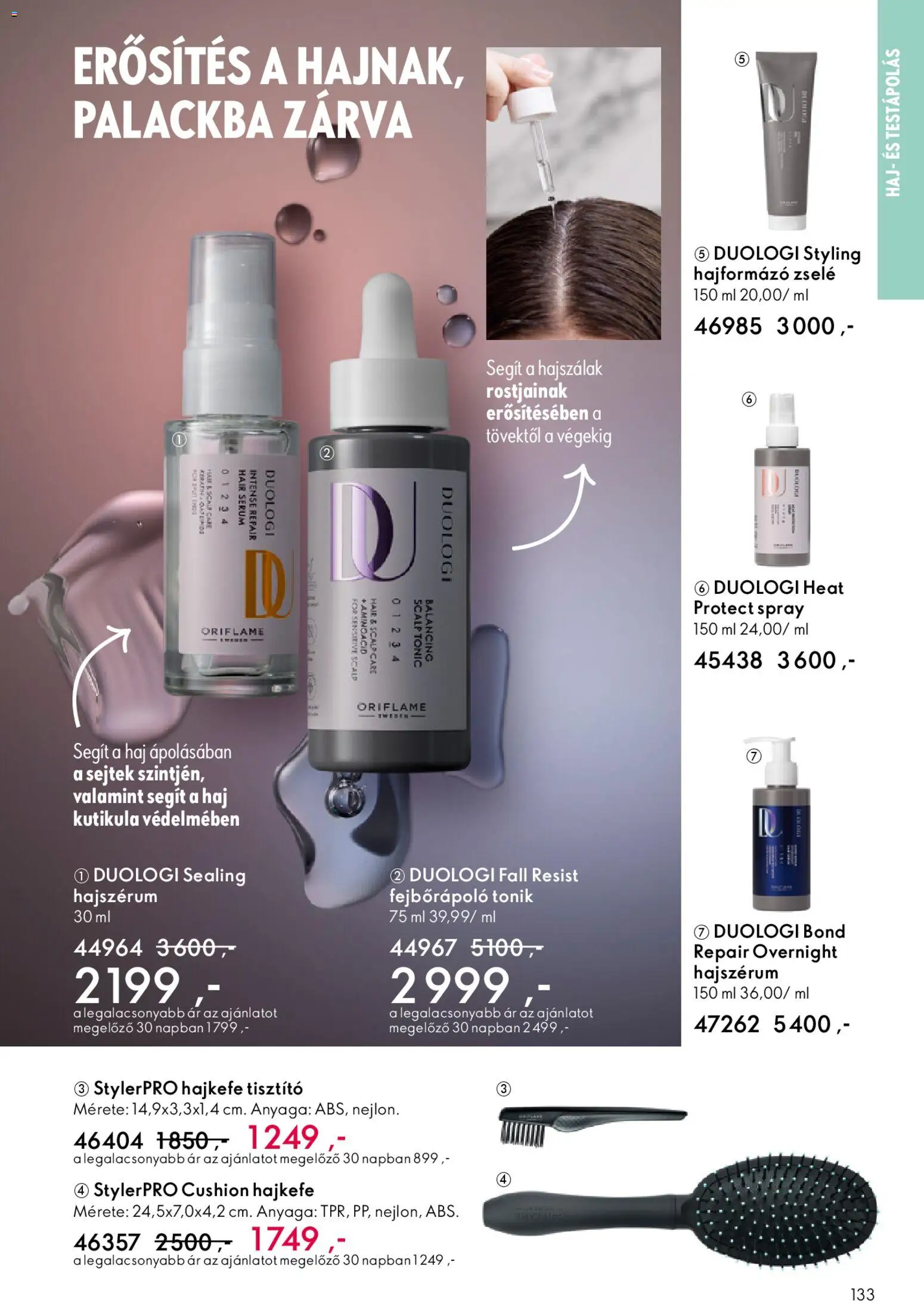 Oriflame akciós ujság - amely érvényes a következő dátumtól: 24.12.2025 | Oldal: 133 | Termékek: Tonic, Hajformázó