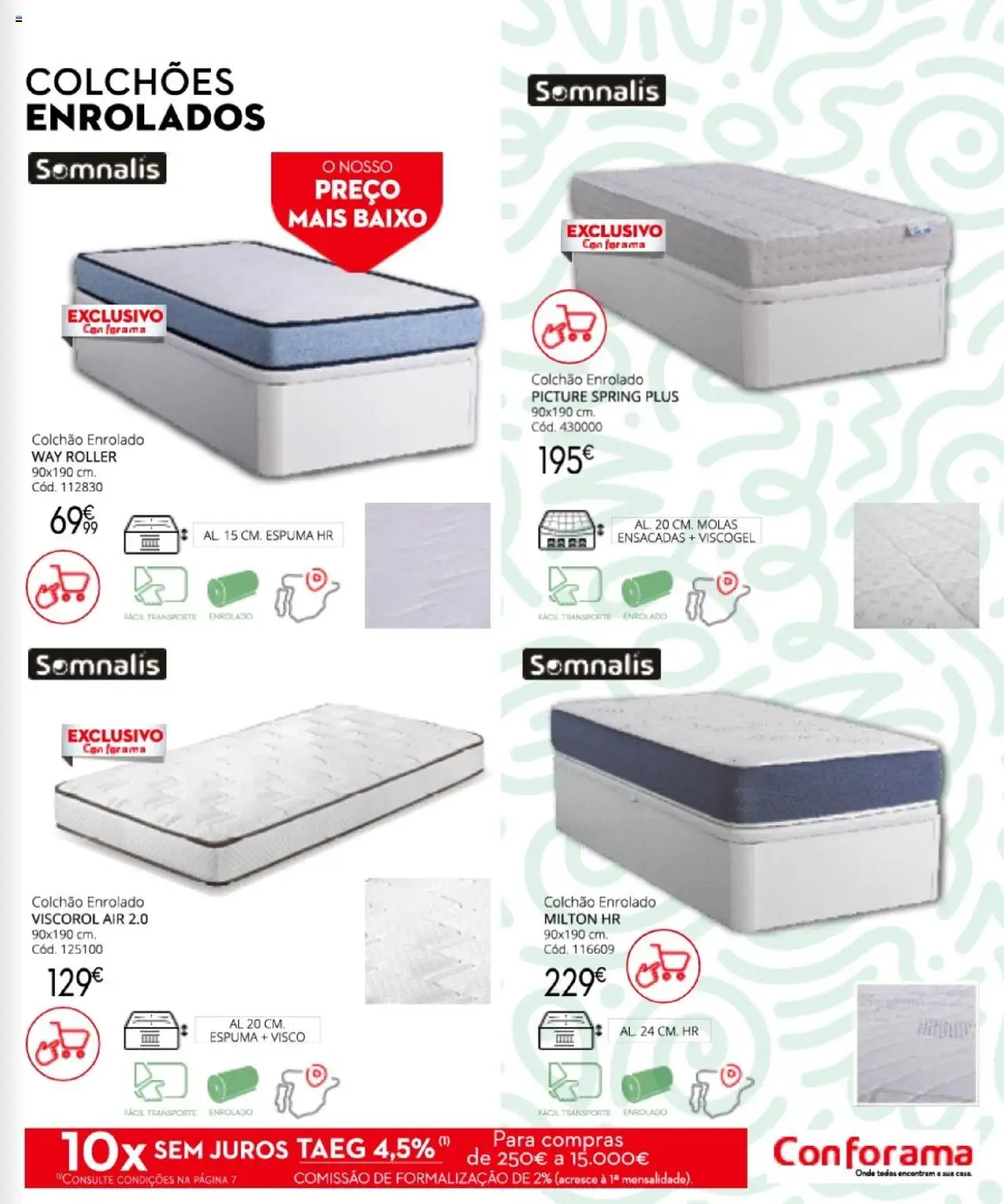 Conforama - Descanso  │ válido de 07.08.2025 | Página: 73 | Produtos: Colchões, Colchão