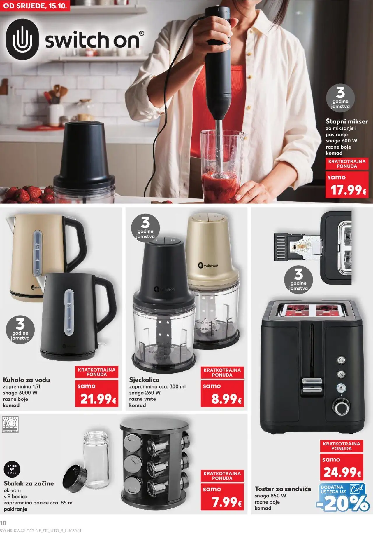 Kaufland katalog | vrijedi od 15.10.2025 | Stranica: 10 | Proizvodi: Kuhalo za vodu, Toster, Sjeckalica, Blender