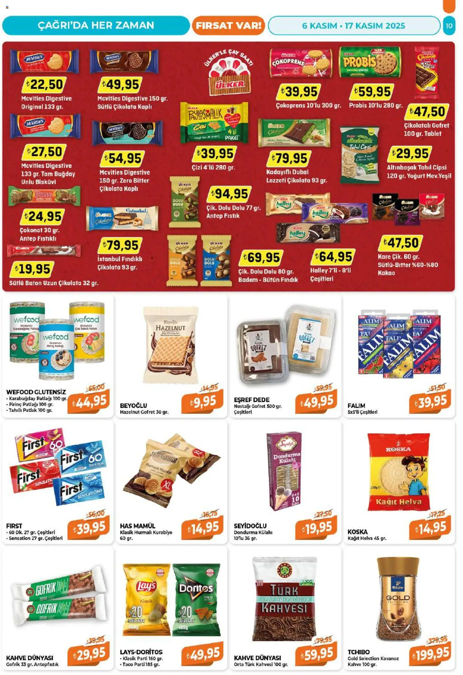 Çağrı Market Katalog - 06.11.2025 tarihinden itibaren geçerlidir | Sayfa: 10 | Ürünler: Fıstık, Pirinç, Çay, Badem