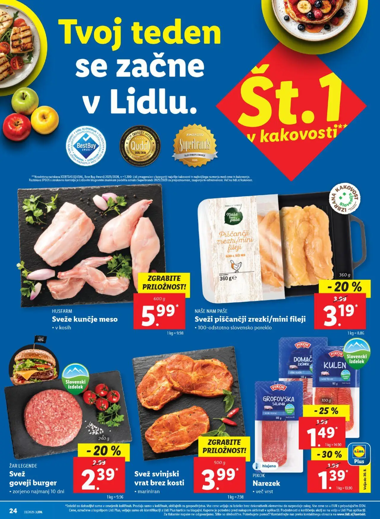 Lidl - Ljubljana │ velja od 14.08.2025 | Stran: 44 | Izdelki: Zar, Narezek, Salama