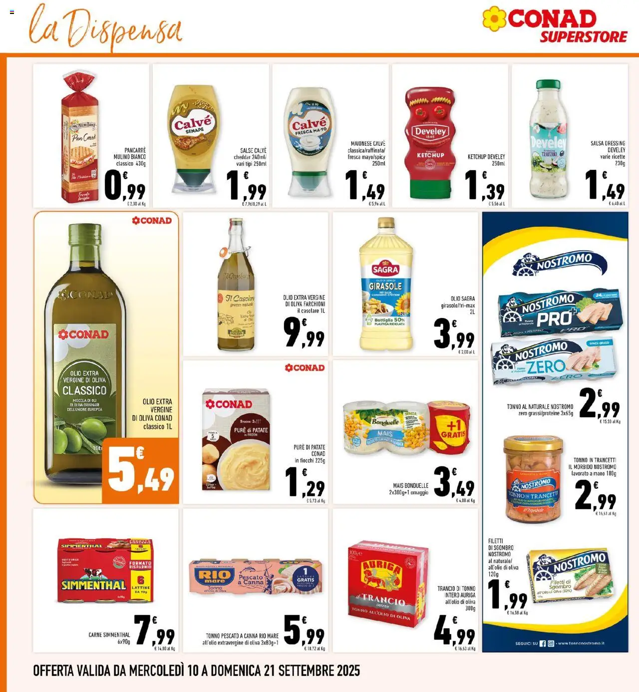 Volantino Conad del 10.09.2025 | Pagina: 18 | Prodotti: Ketchup, Maionese, Salsa, Mais