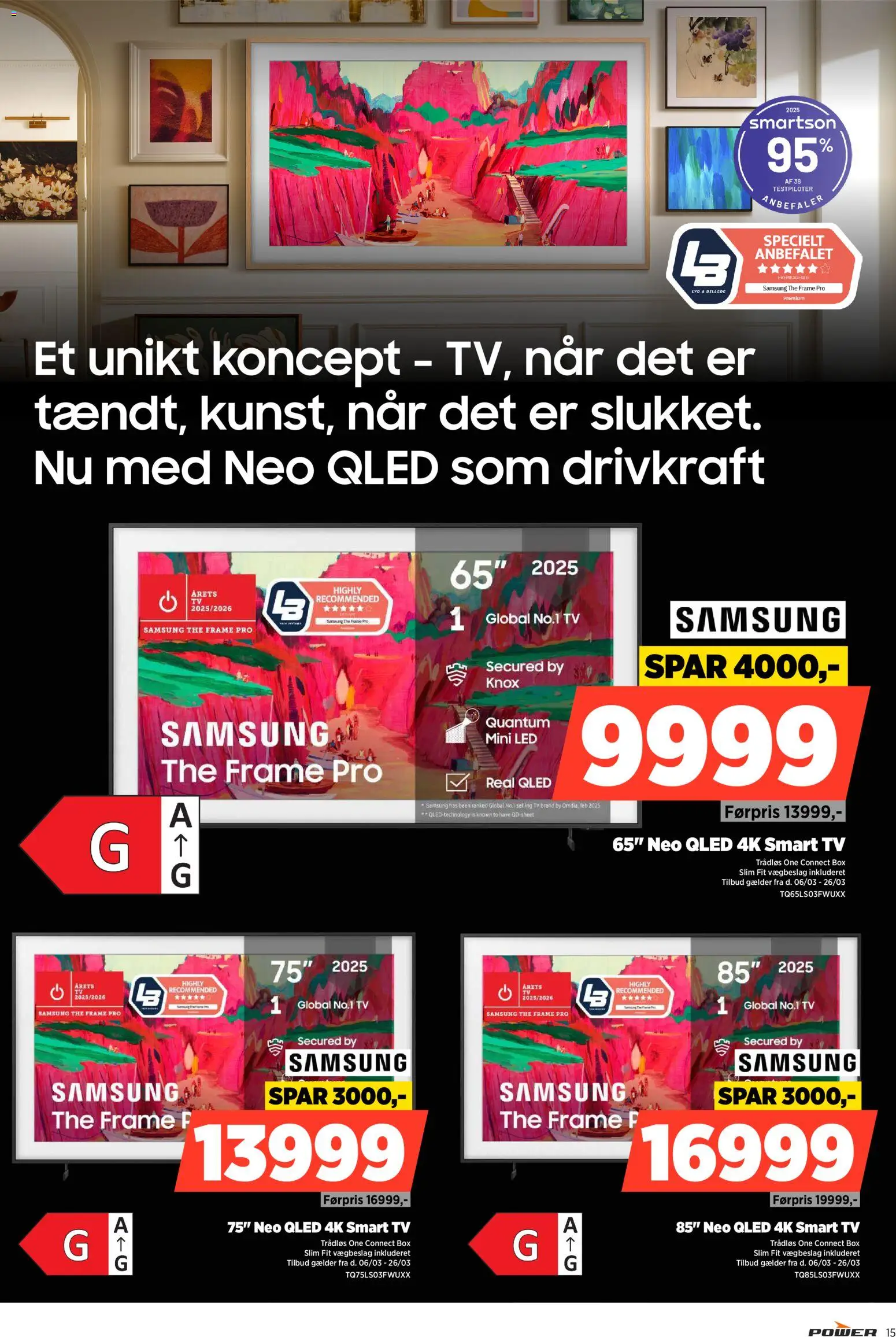Power tilbudsavis – gyldig fra 03.04.2026 | Side: 15 | Produkter: Smart TV, Is, TV, Søm