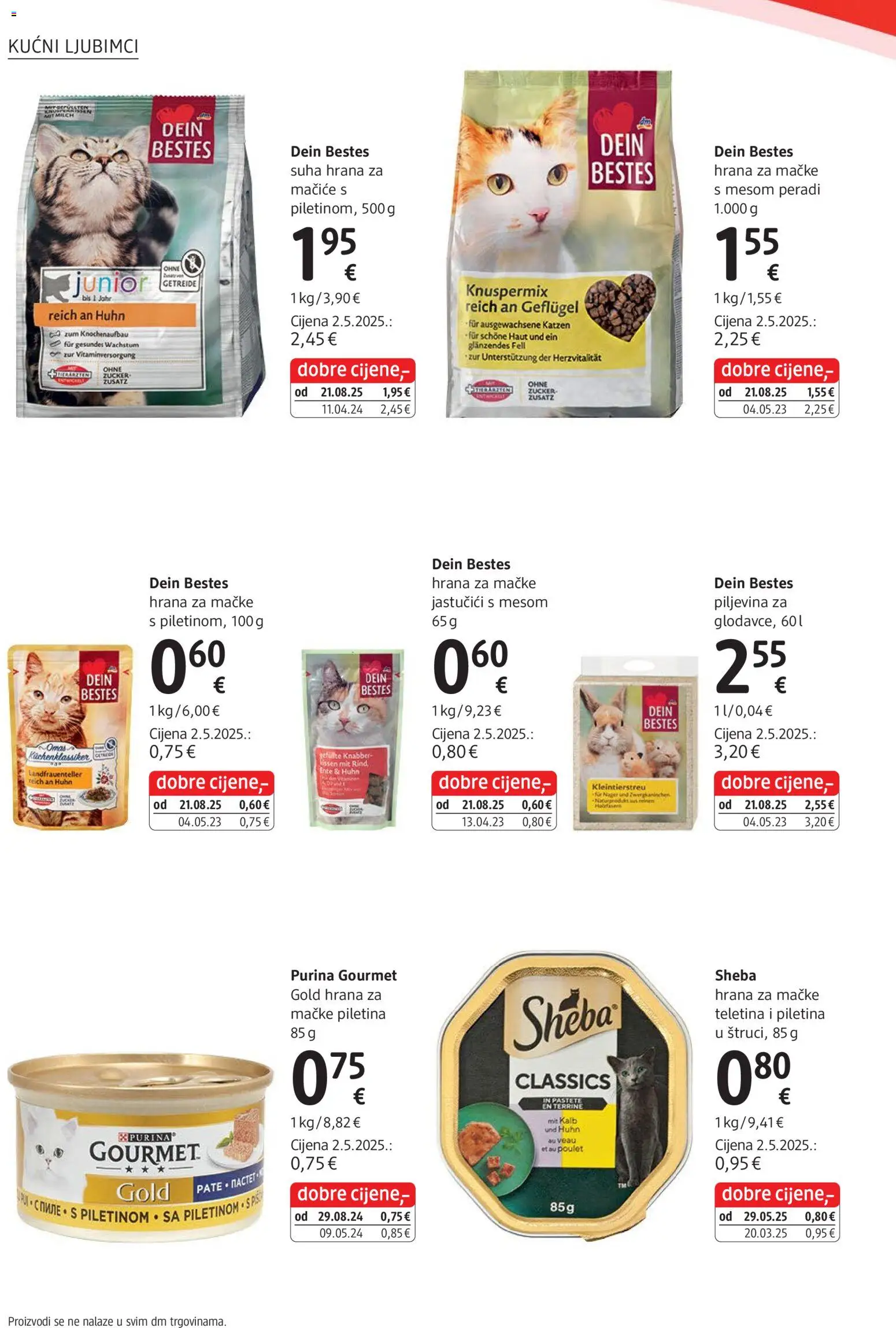 DM katalog | vrijedi od 01.01.2026 | Stranica: 20 | Proizvodi: Teletina, Piletina, Hrana za mačke