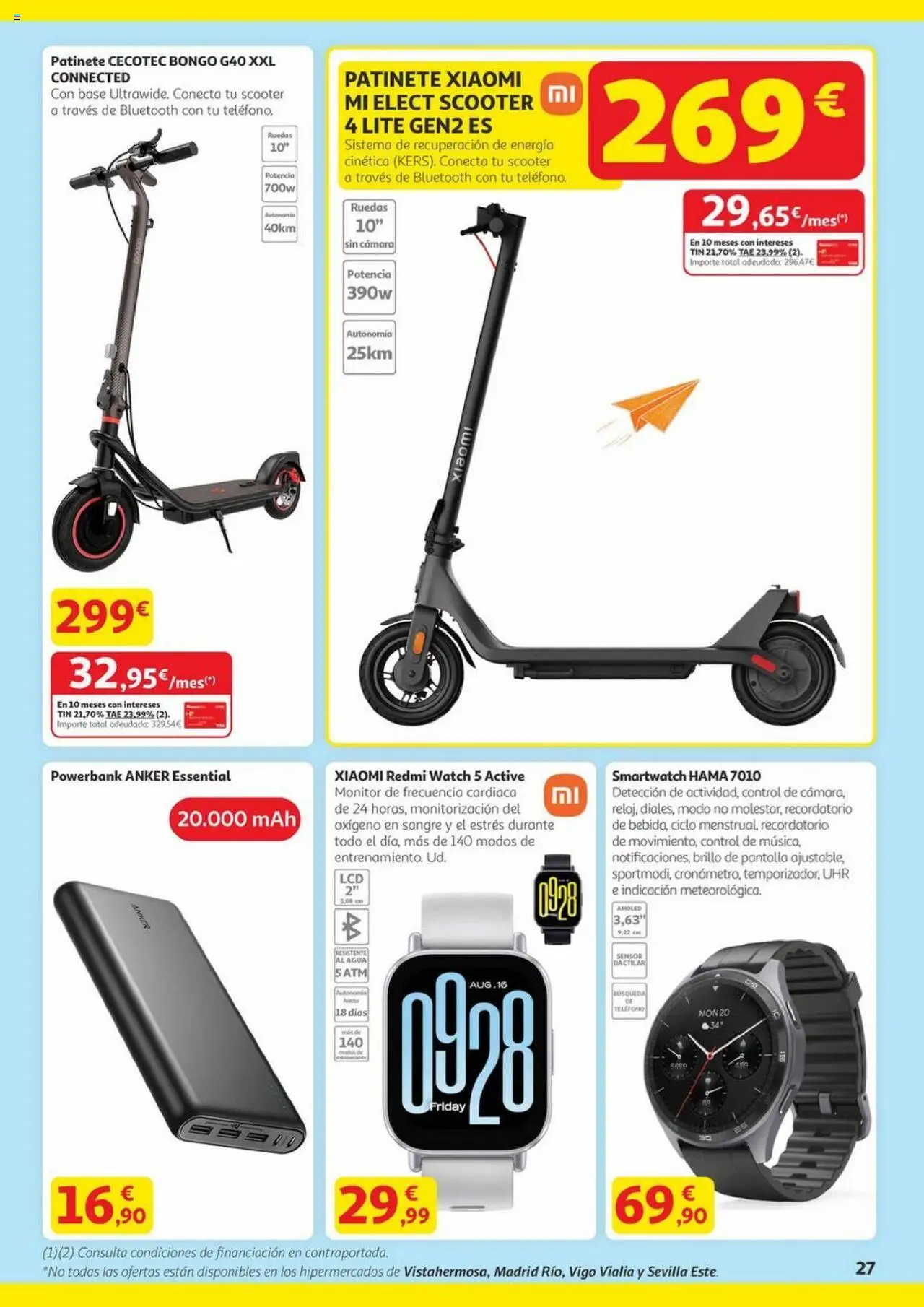 Alcampo - Canarias │ válido desde el 14.08.2025 | Página: 27 | Productos: Patinete, Teléfono, Monitor, Cámara