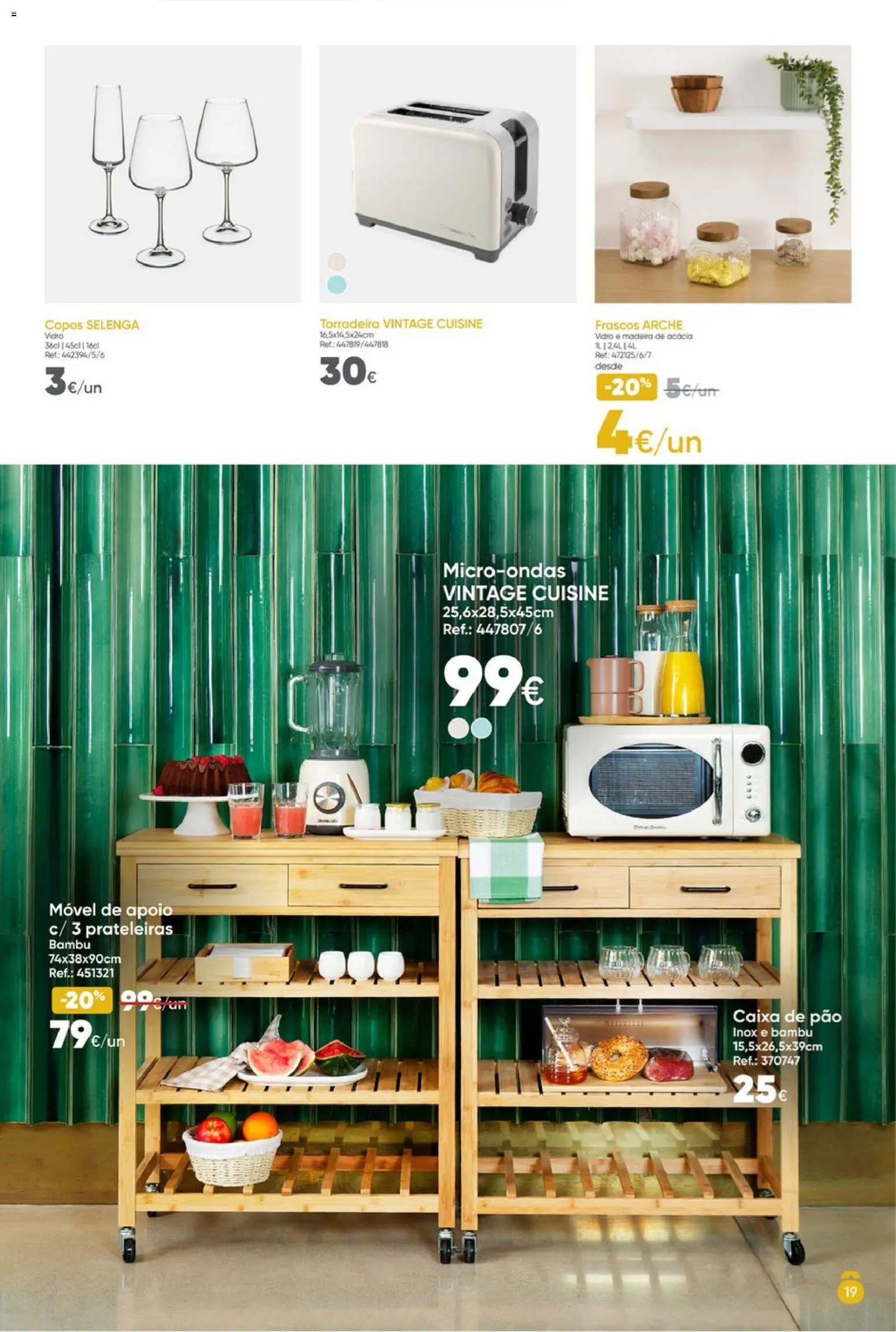 Hôma Catálogo │ válido de 13.02.2026 | Página: 19 | Produtos: Copos, Microondas, Caixa, Pão