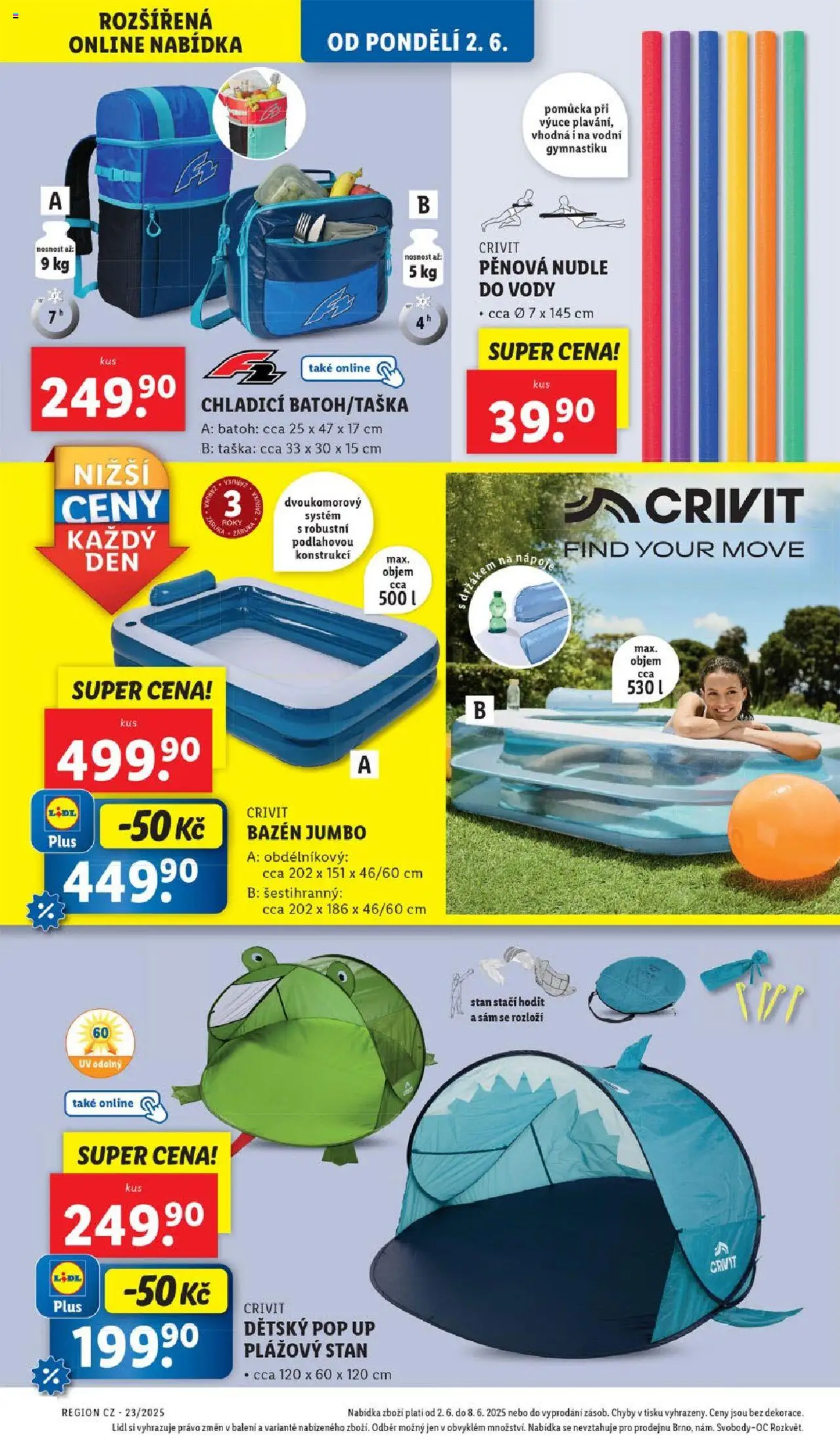 Lidl leták od 02.06.2025 | Strana: 44 | Produkty: Batoh, Taška, Bazén, Stan