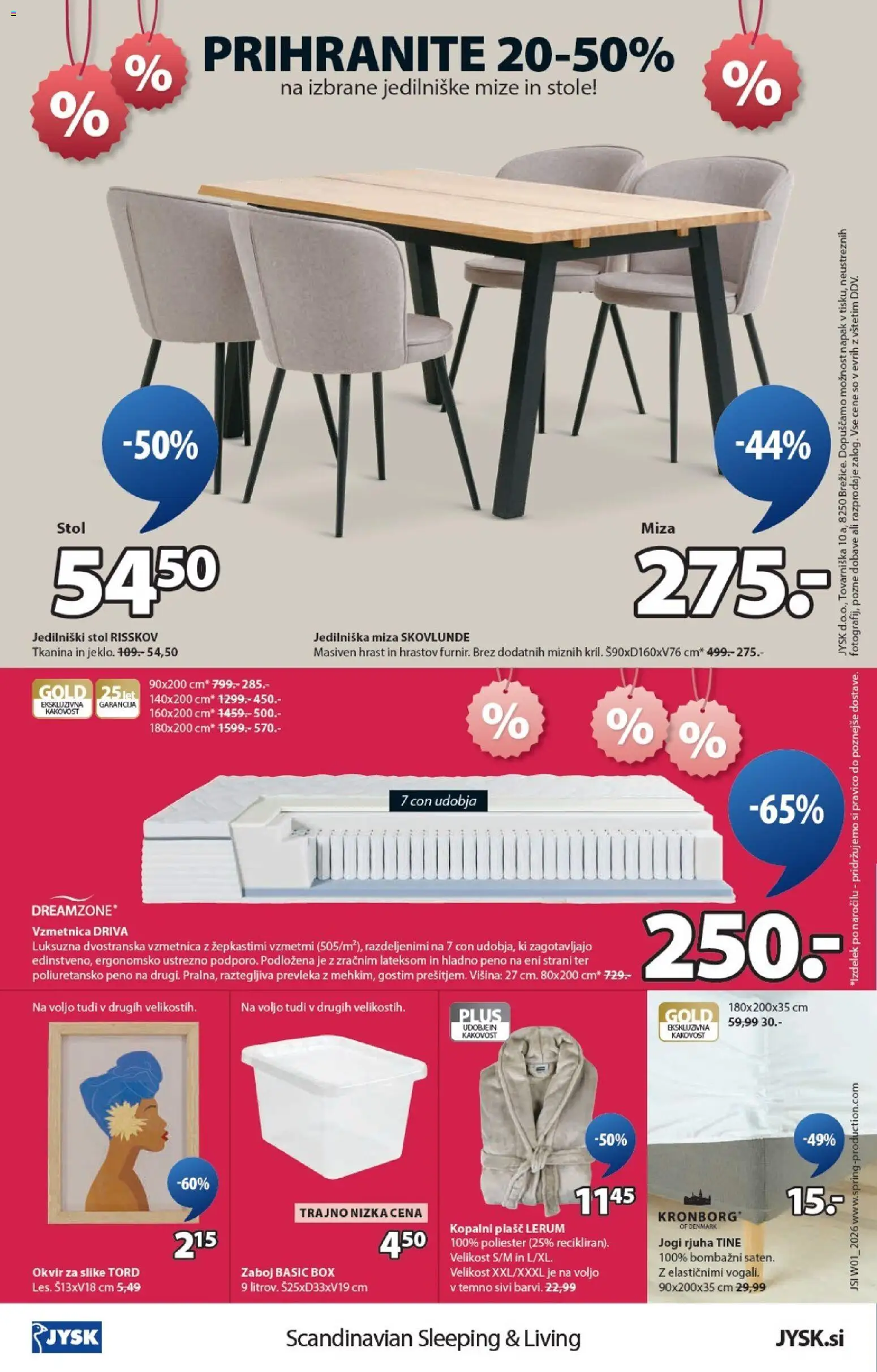 Novi JYSK katalog ponudbe – veljaven od 31.12.2025 | Stran: 16 | Izdelki: Prevleka, Miza, Stol, Zaboj