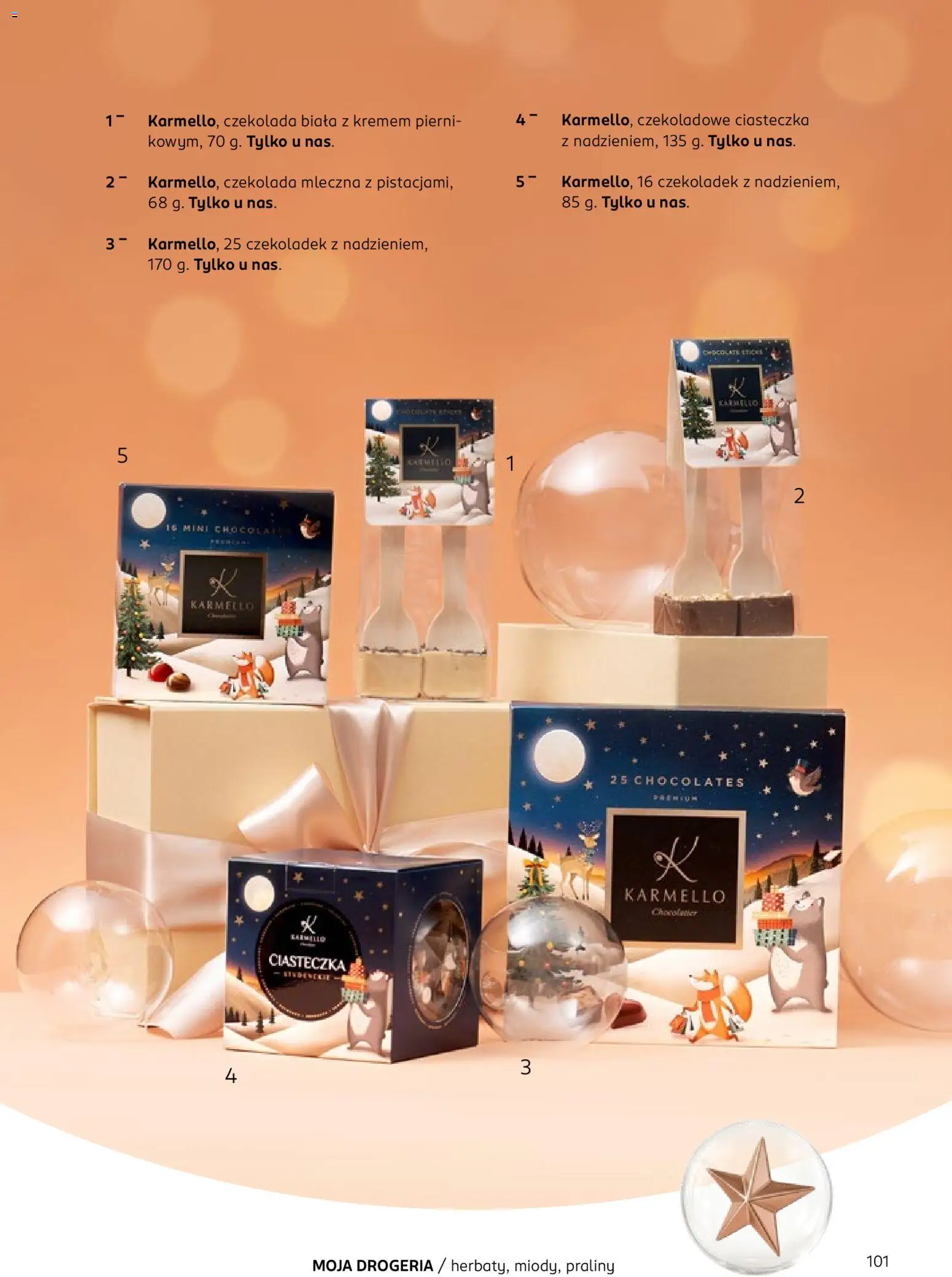 Rossmann Gazetka - Magazyn Moja Drogeria od 15.11.2025 | Strona: 103 | Produkty: Drogeria, Czekolada mleczna, Praliny, Ciasteczka