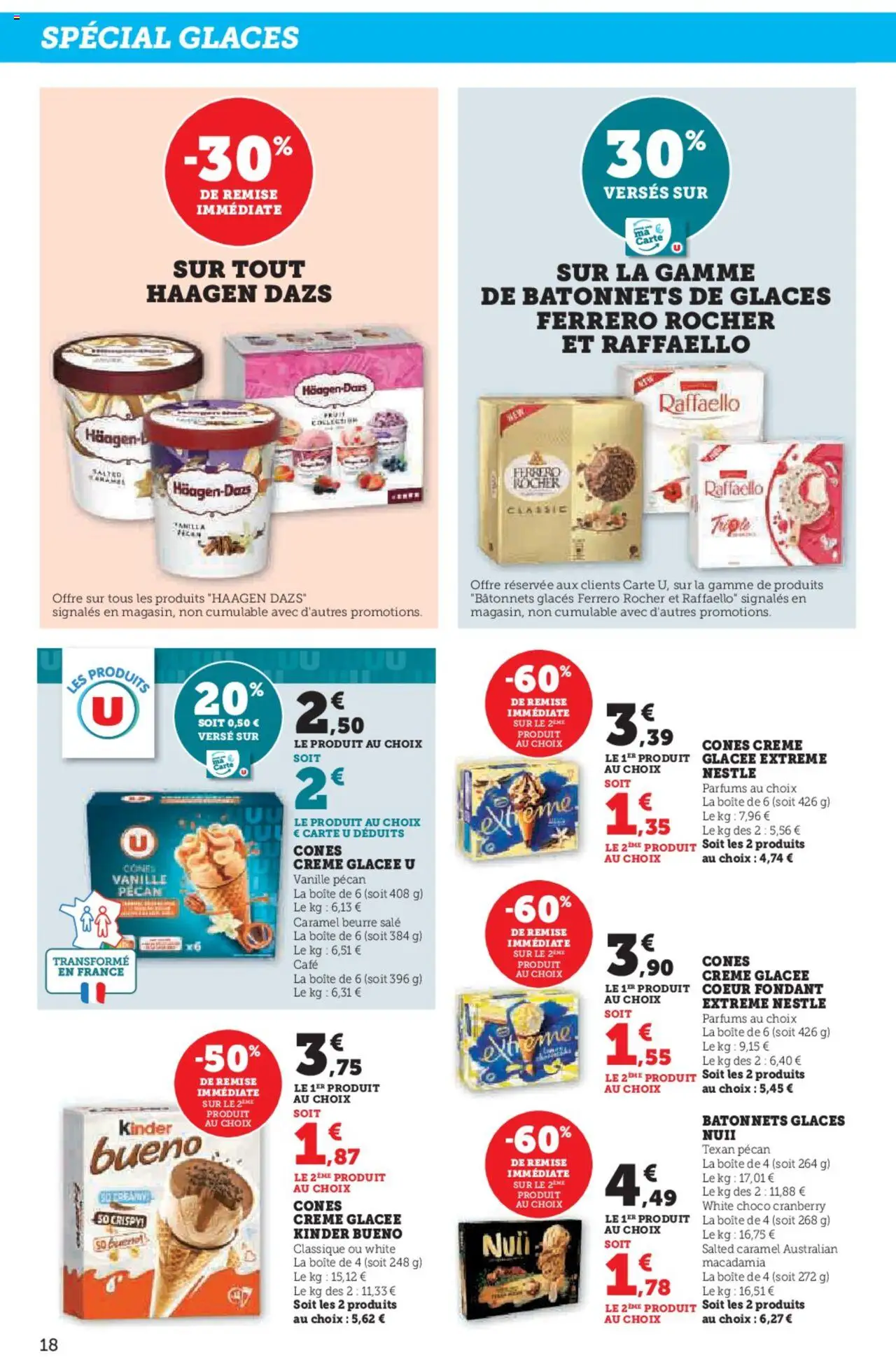  | Page: 18 | Produits: Glaces, Cônes, Café, Crème