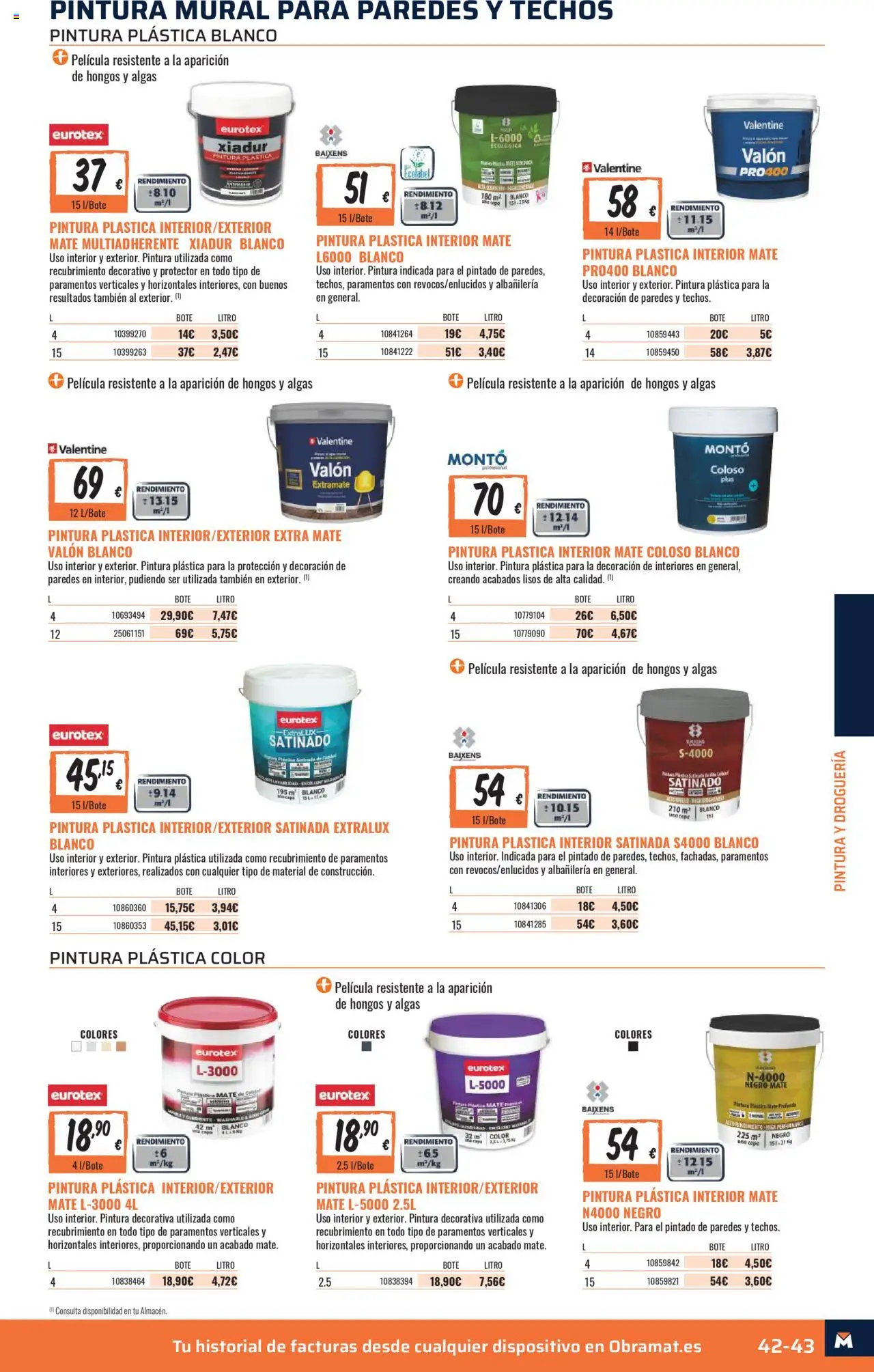 Obramat - Malaga │ válido desde el 10.10.2025 | Página: 43 | Productos: Pintura plástica