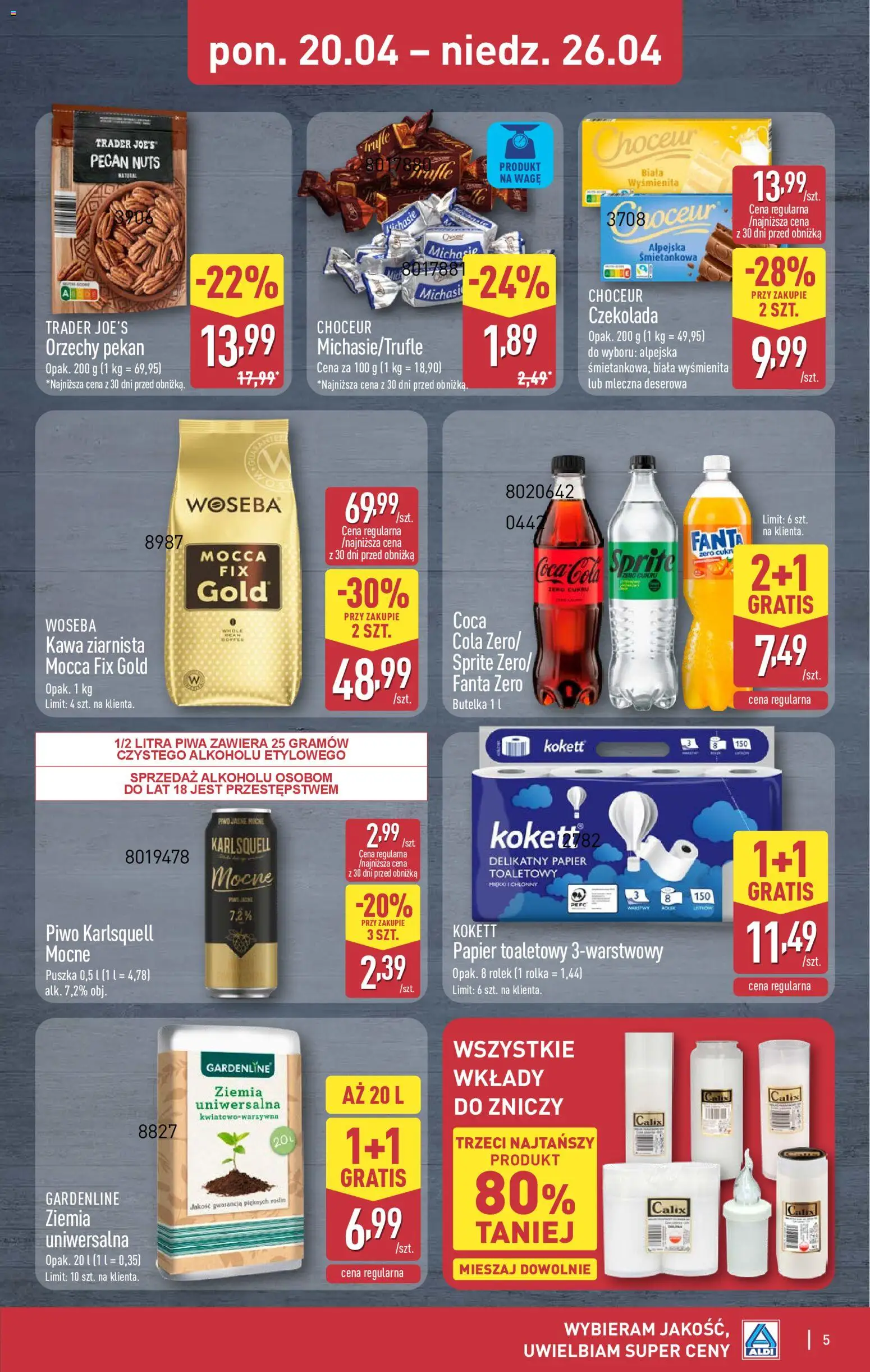 Aldi Polsko leták - Oferta weekendowa od 23.04.2026 | Strana: 5 | Produkty: Fanta, Coca cola, Sprite, Cola