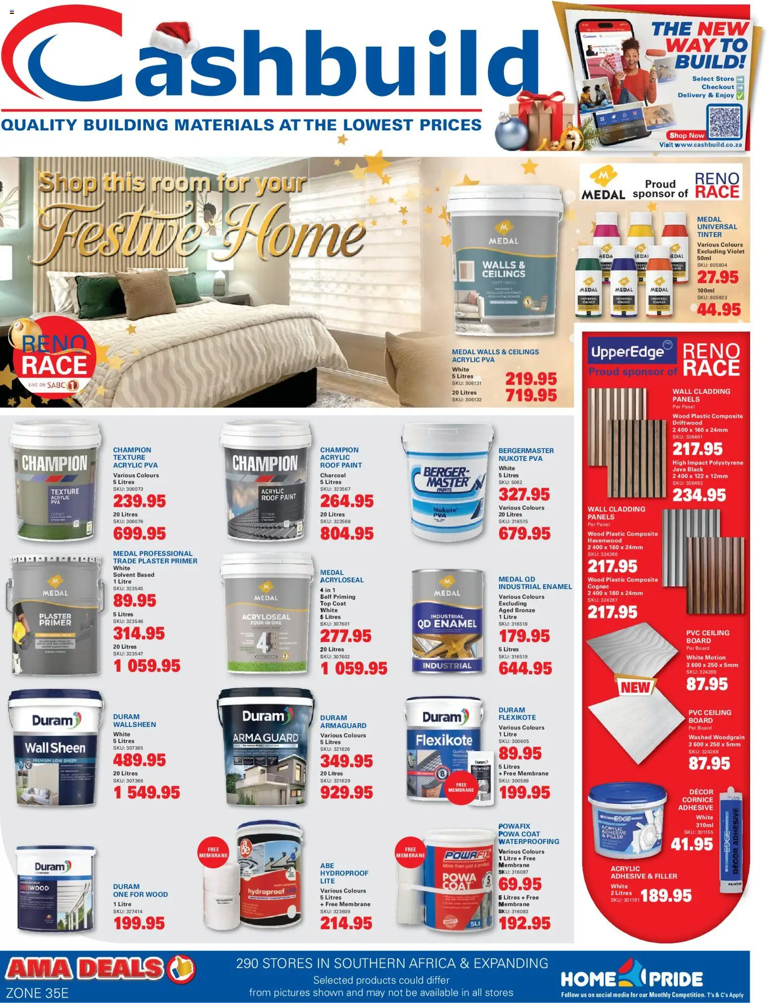 New Cashbuild catalogue – valid from 15.12.2025 | Page: 1 | Products: Plaster primer, Cladding, Plaster, Enamel