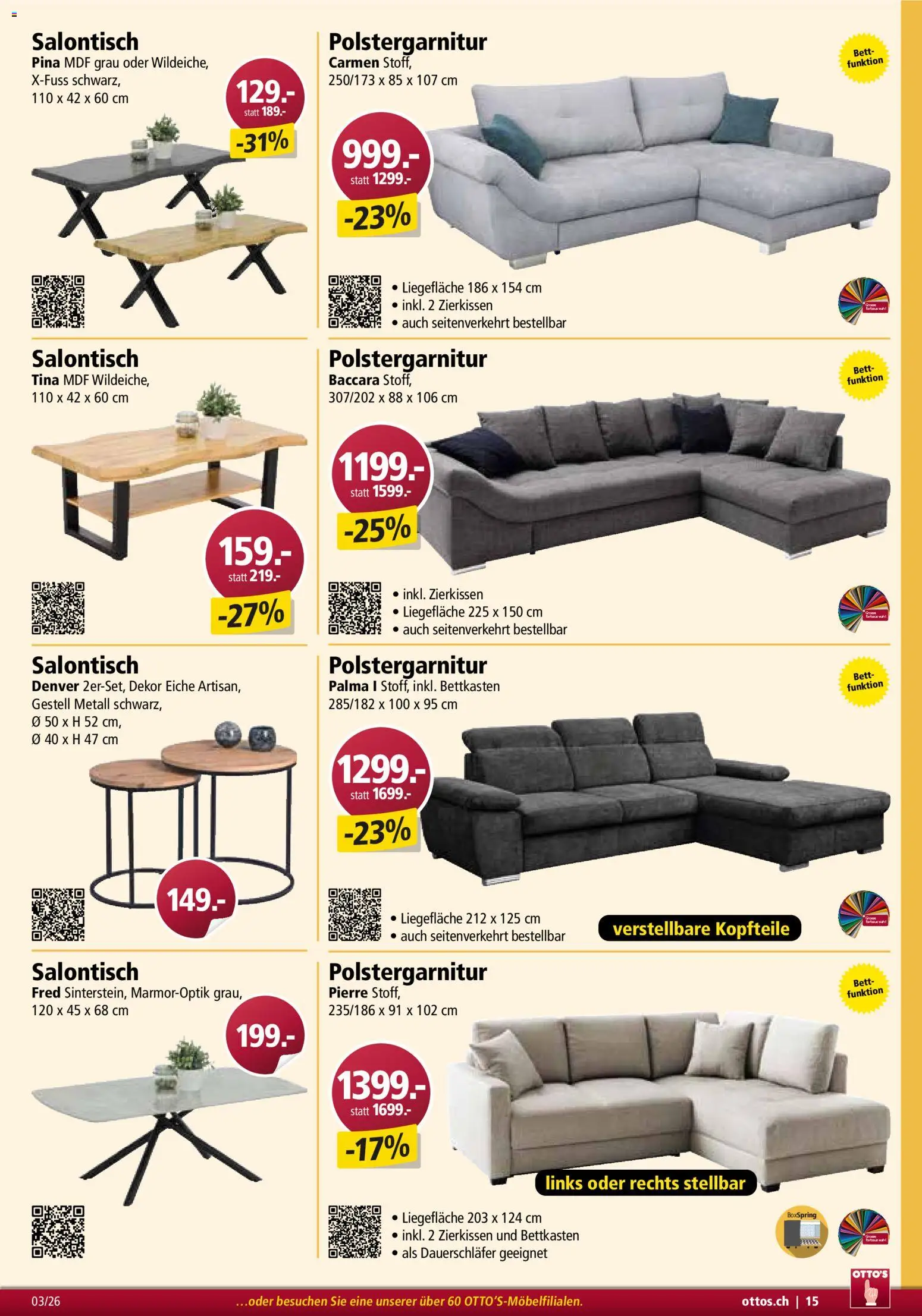 Otto's Aktionen Möbelflyer – gültig ab 01.03.2026 | Seite: 15 | Produkte: Bett