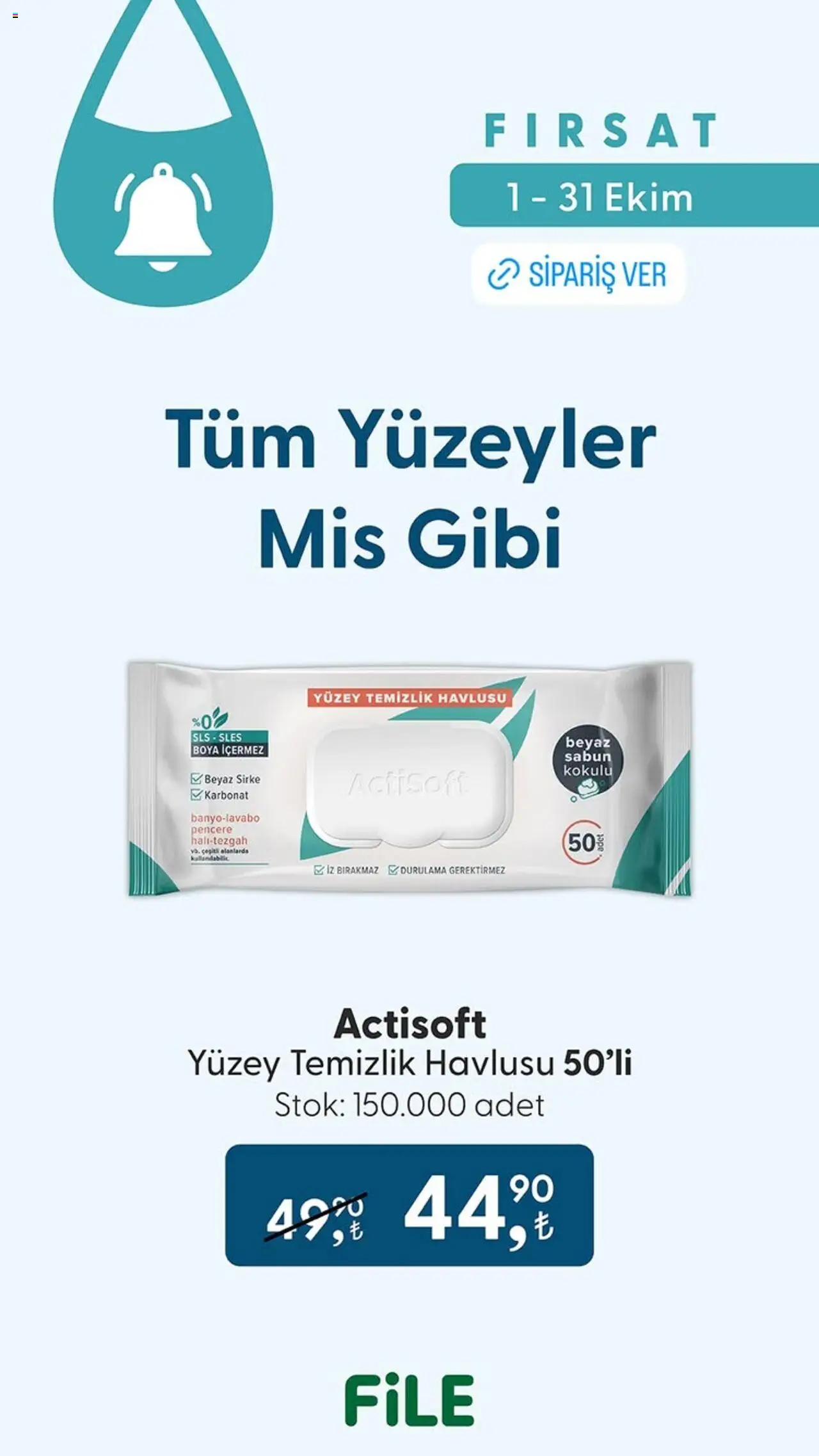File Market İndirim - 01.10.2025 tarihinden itibaren geçerlidir | Sayfa: 9 | Ürünler: Sabun, Sirke
