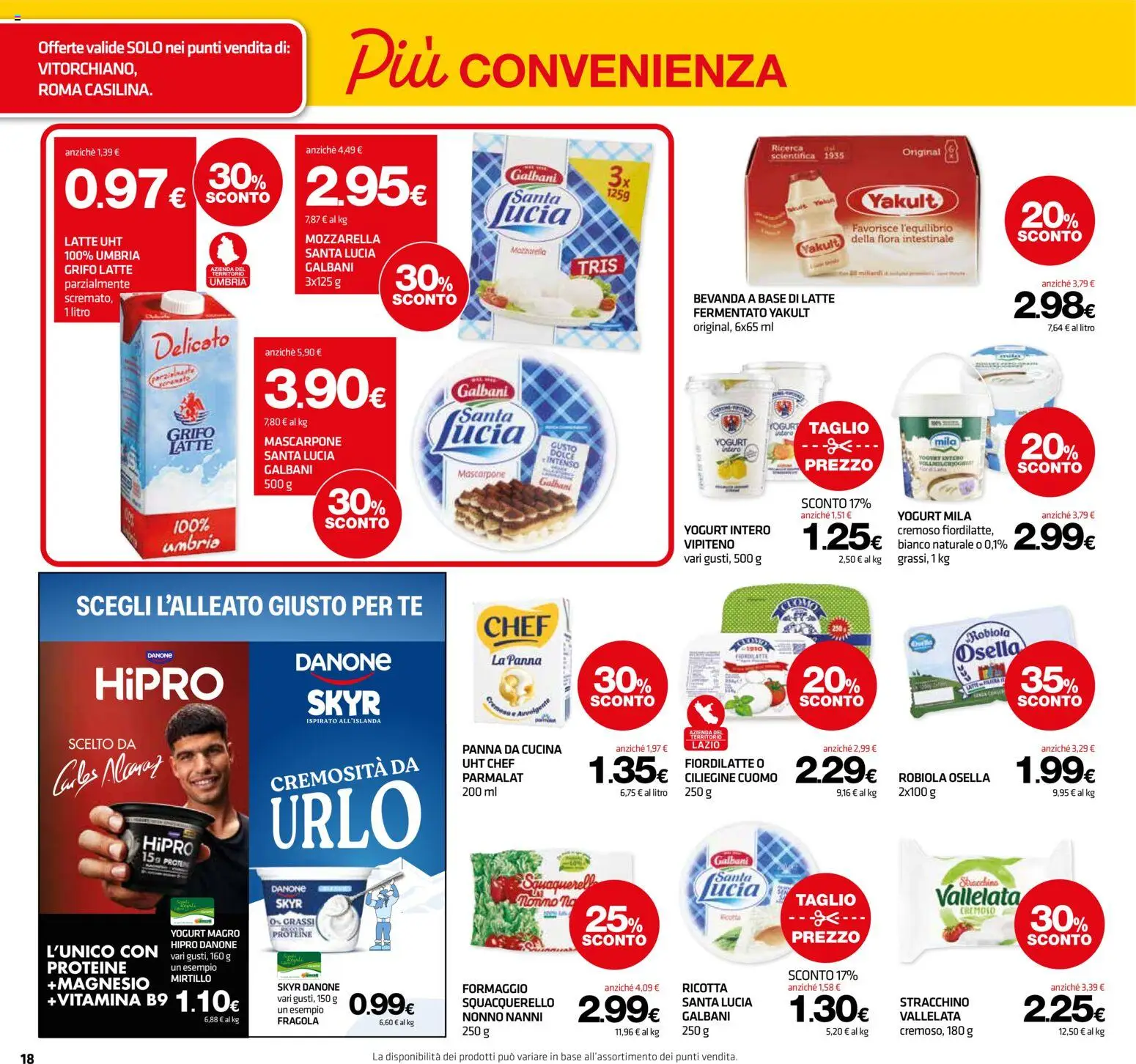 Volantino Superconti del 26.03.2026 | Pagina: 18 | Prodotti: Yogurt, Panna, Mozzarella, Stracchino
