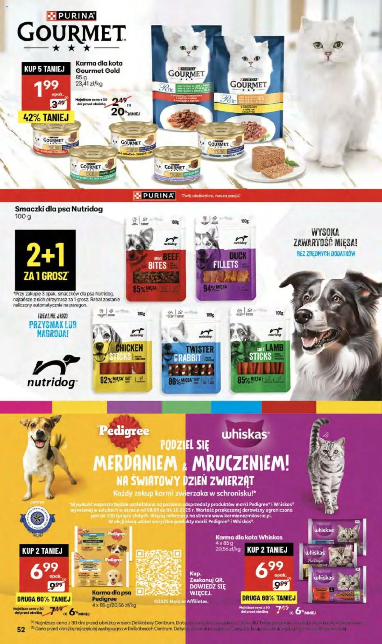 Delikatesy Centrum Gazetka - Sklepy Własne od 02.10.2025 | Strona: 52 | Produkty: Delikatesy, Pedigree, Karma dla kota, Karma dla psa