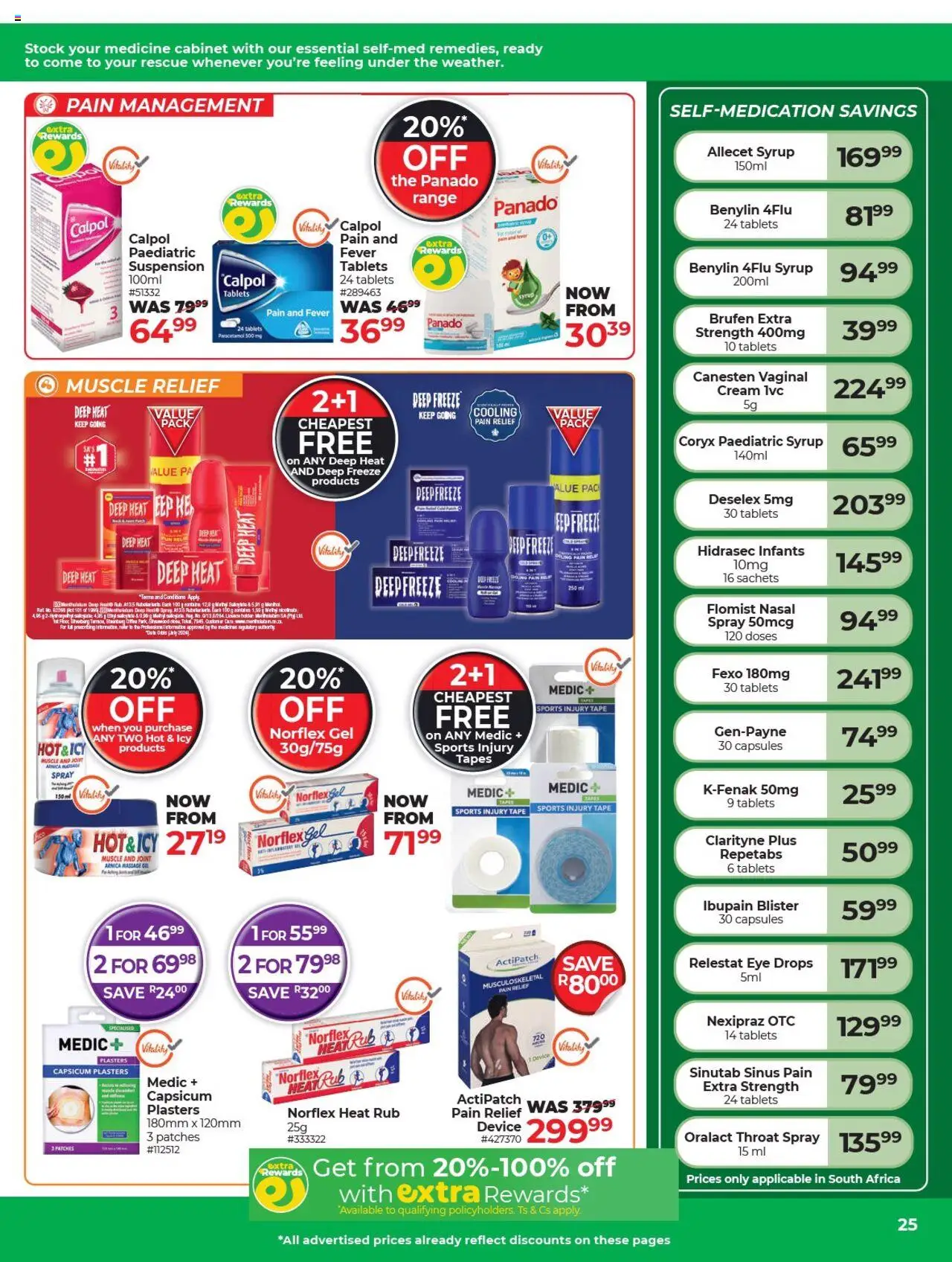 New Dis-Chem catalogue – valid from 16.09.2025 | Page: 25 | Products: Cream, Stock, Syrup, Tape