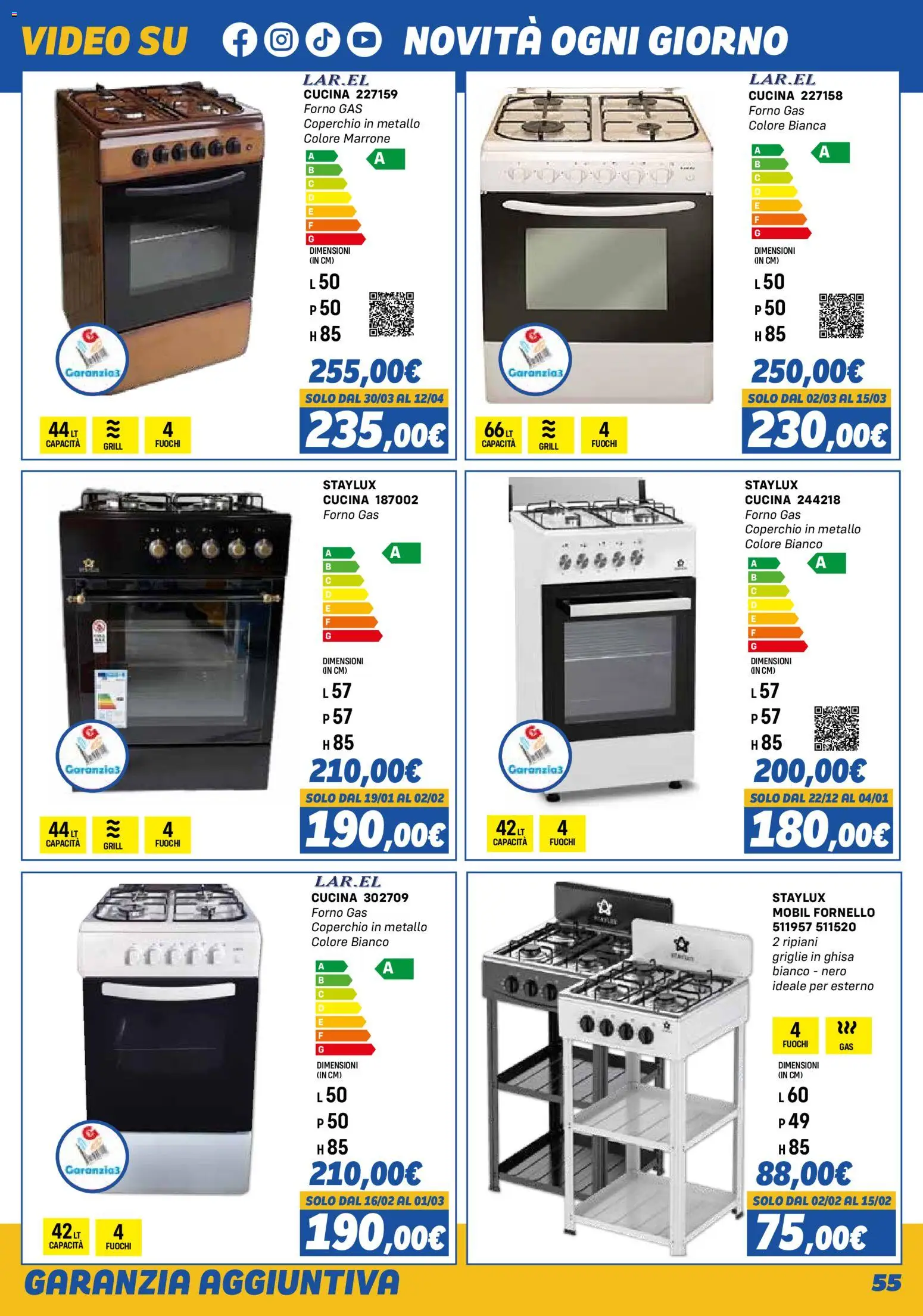 Volantino Orizzonte del 01.11.2025 | Pagina: 55 | Prodotti: Video, Forno, Fornello