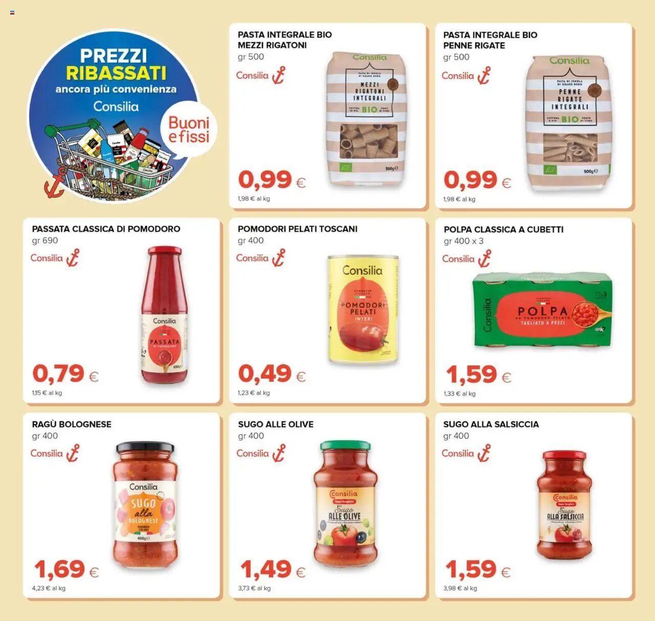 Volantino Tigre del 11.06.2025 | Pagina: 12 | Prodotti: Pomodori, Pasta, Ragú, Penne