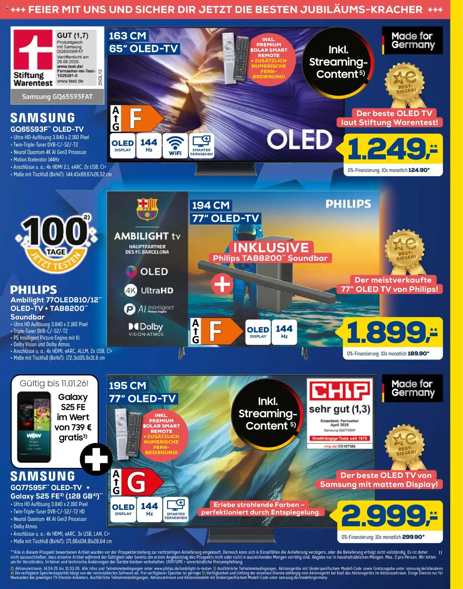Euronics Prospekt 	 – gültig ab 17.12.2025 | Seite: 11 | Produkte: Fernsehen, Samsung, Soundbar, Fernseher