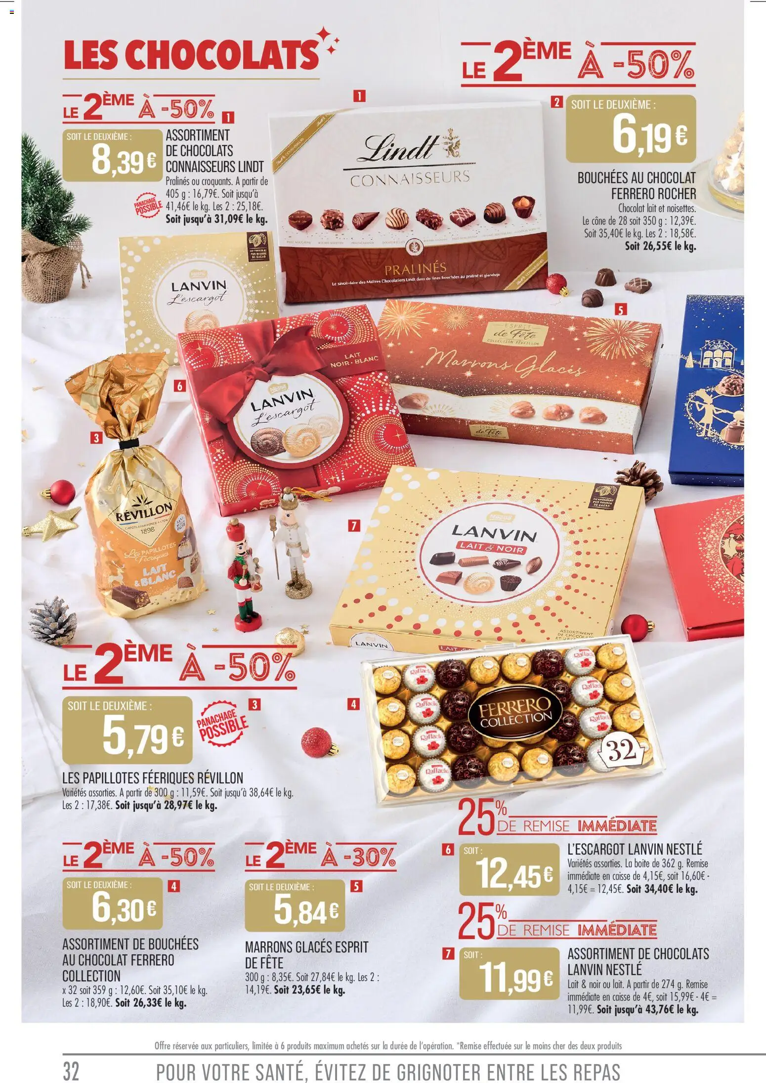 {H1} | Page: 32 | Produits: Noisettes, Lait, Chocolat, Papillotes