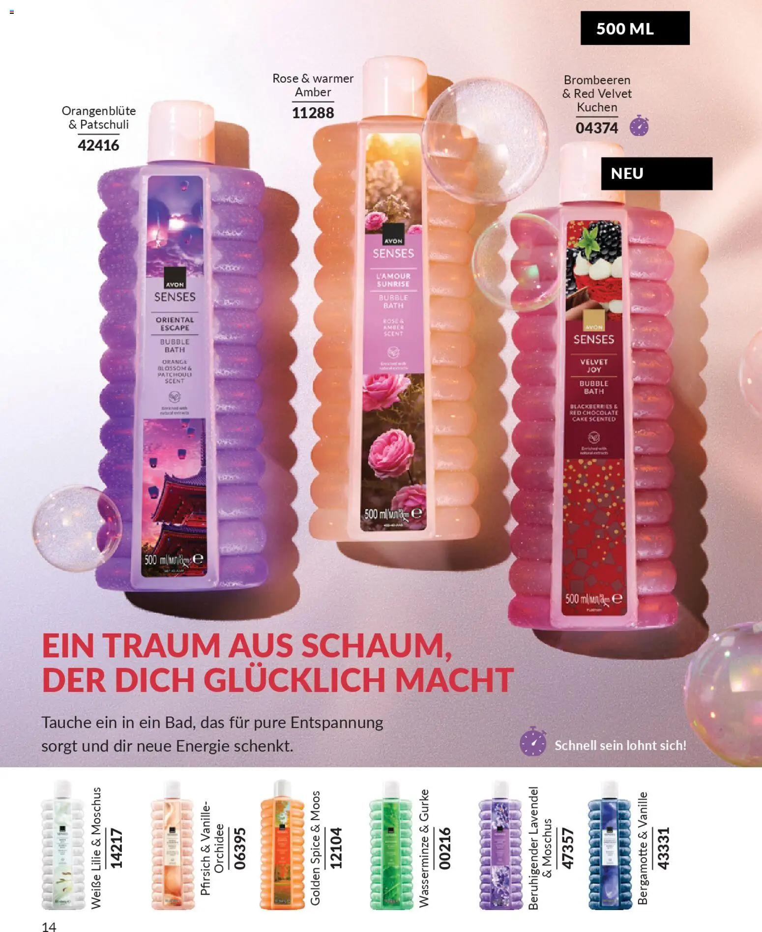 AVON Katalog Januar 2026 – gültig ab 01.01.2026 | Seite: 16 | Produkte: Orchidee, Pfirsich, Kuchen, Lavendel
