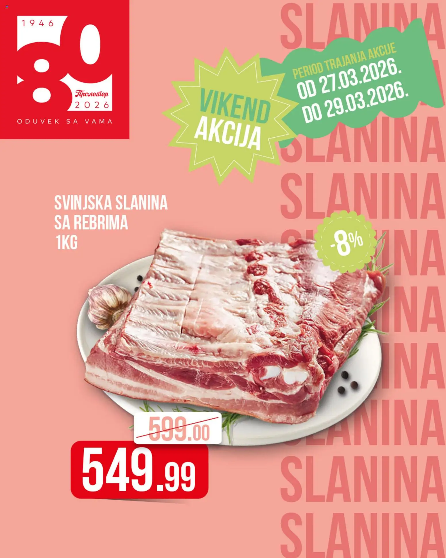 Metalac Proleter katalog - važi od 27.03.2026 | Strana: 1 | Proizvode: Slanina