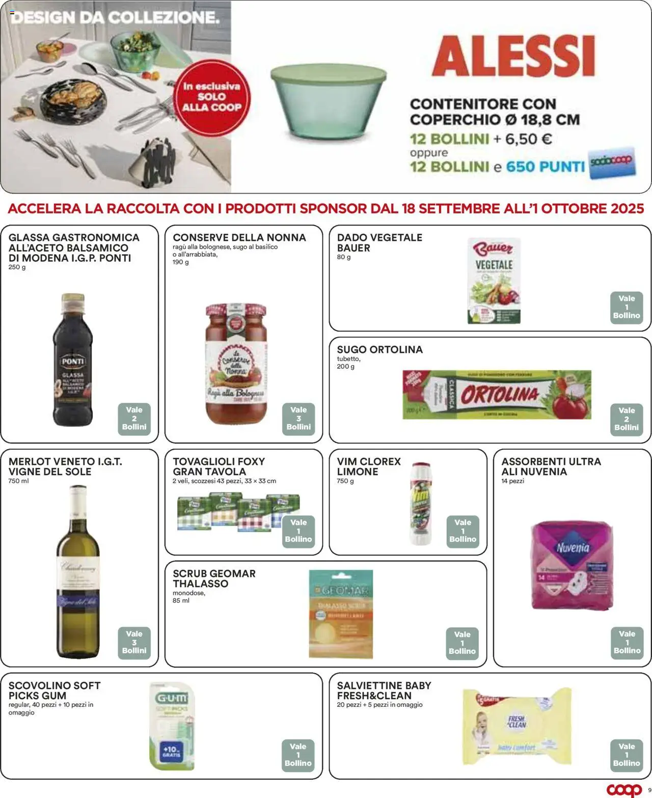 Volantino COOP del 18.09.2025 | Pagina: 9 | Prodotti: Scrub, Limone, Glassa, Sugo
