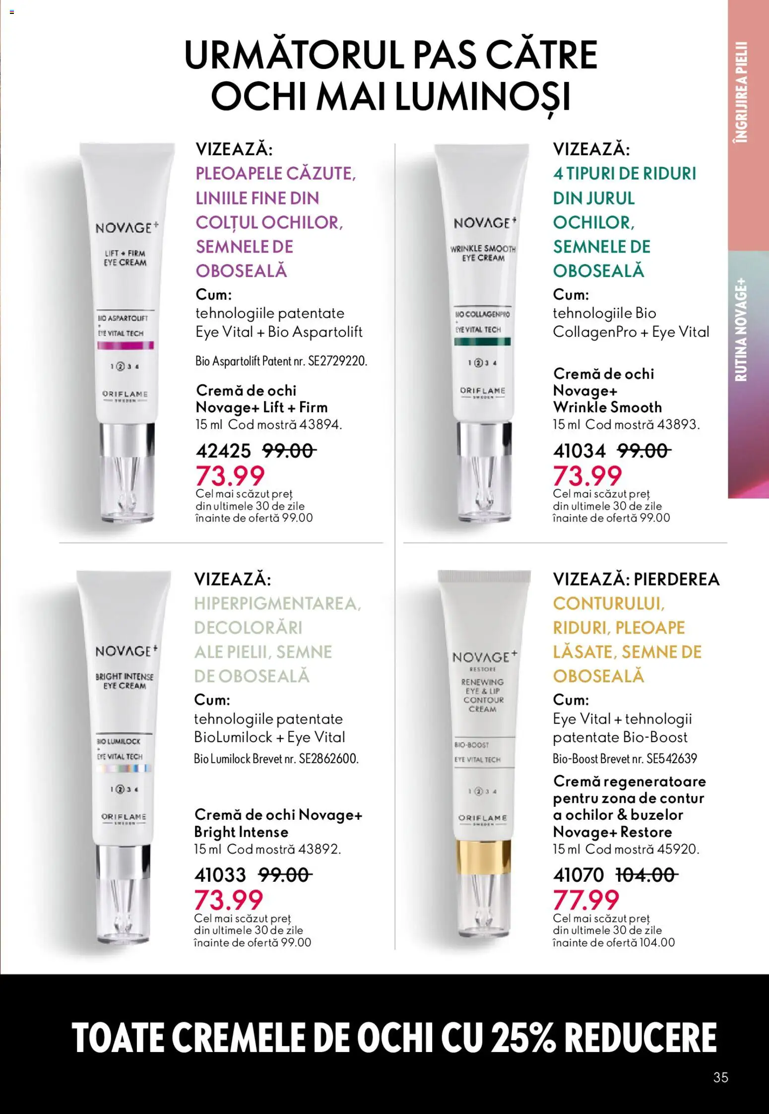 Noul catalog Oriflame – valabil de la 25.03.2026 | Pagină: 35 | Produse: Şerit ödül, Cremă