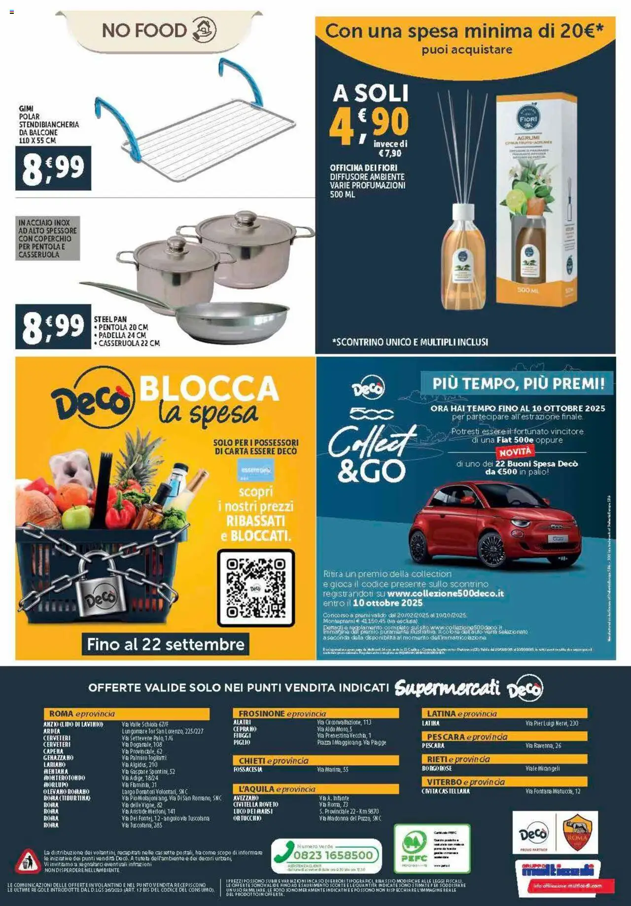 Volantino Decò del 21.08.2025 | Pagina: 20 | Prodotti: Stendibiancheria, Agrumi, Padella, Casseruola