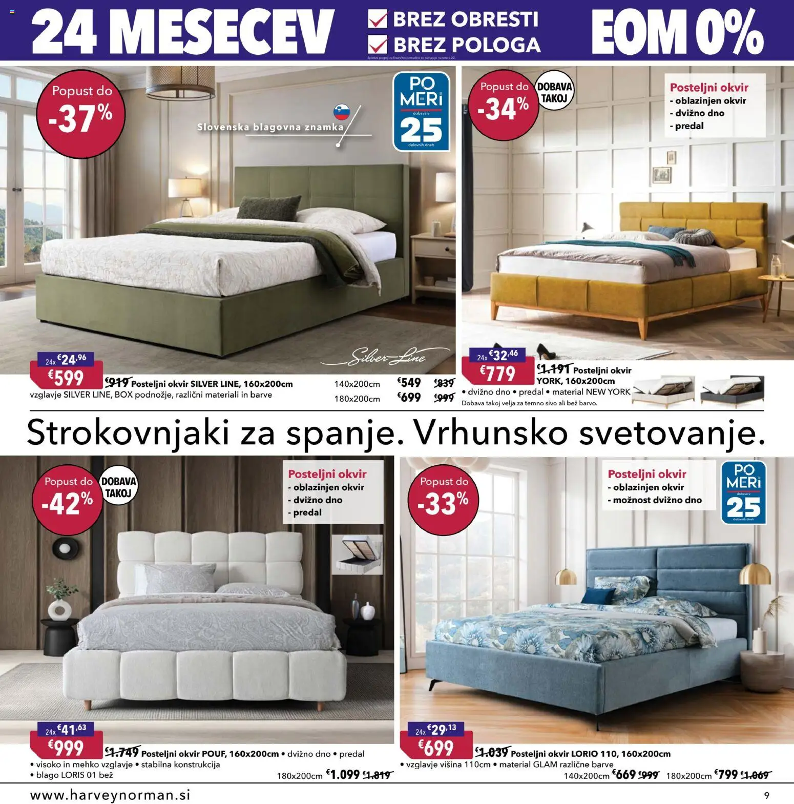 Novi Harvey Norman katalog ponudbe – veljaven od 11.03.2026 | Stran: 9 | Izdelki: Okvir, Posteljni okvir
