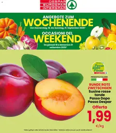 Anteprima del volantino Despar Wochenende catalogo valido a partire dal 18.09.2025