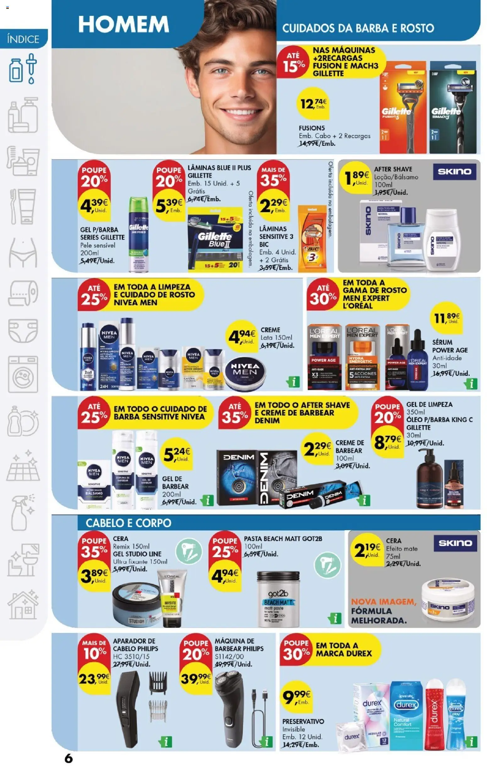 Pingo Doce - Cuidados Pessoais e para o Lar │ válido de 24.02.2026 | Página: 6 | Produtos: Aftershave, Cera, Óleo, Gel de limpeza