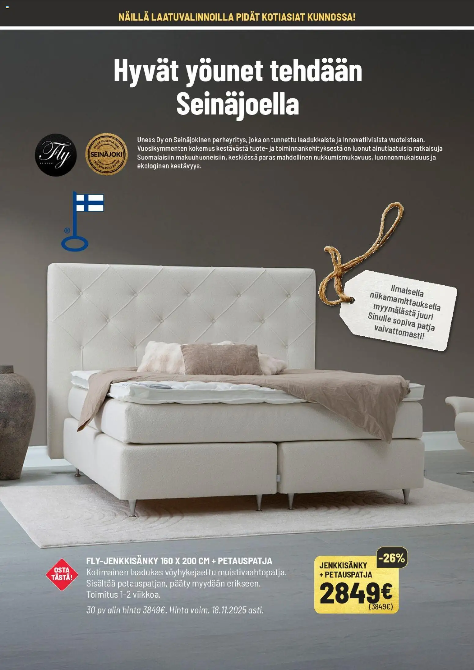 Masku - Black Friday – voimassa 06.11.2025 alkaen | Sivu: 8 | Tuotteet: Jenkkisänky, Patja, Petauspatja