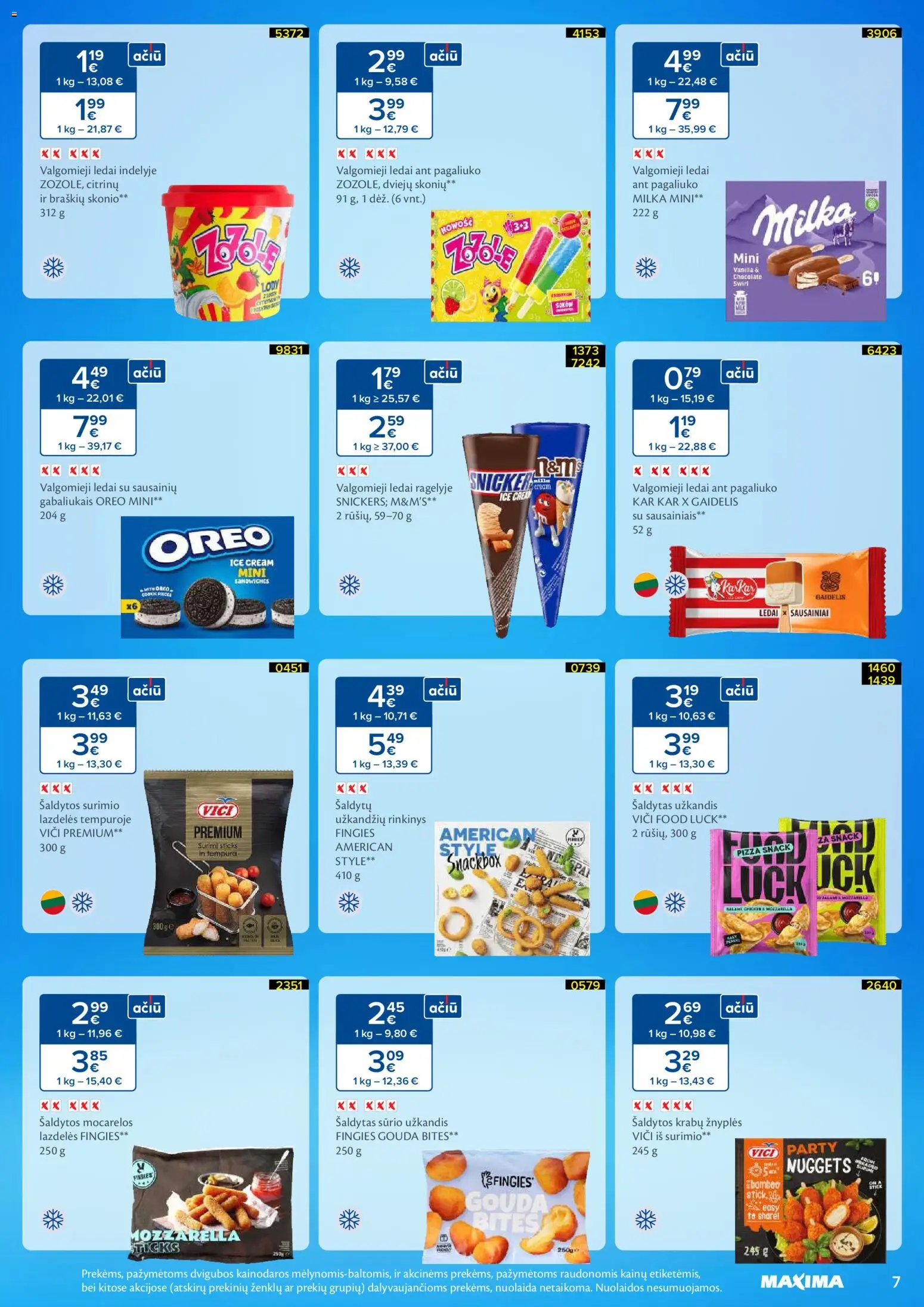 MAXIMA akcijos nuo 02.02.2026 | Puslapis: 7 | Prekių: Sausainiai, Ledai, Valgomieji ledai