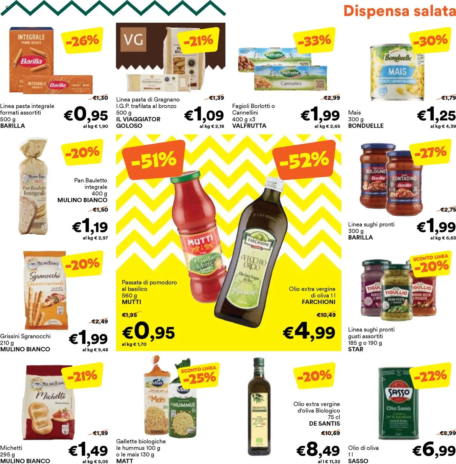 Volantino Unes del 06.04.2026 | Pagina: 13 | Prodotti: Pomodoro, Mutti, Mais, Baule