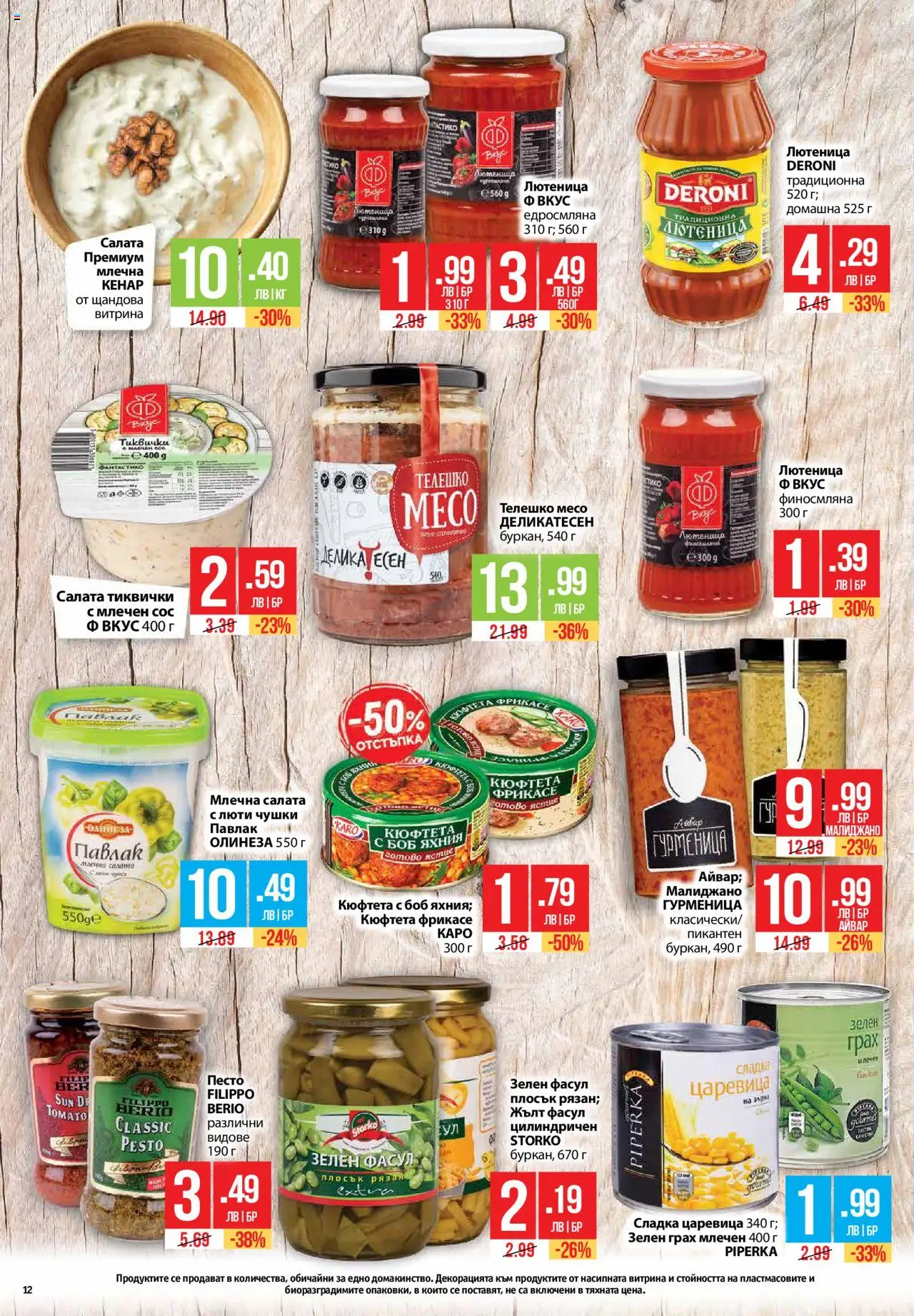  | Страница: 12 | Продукти: Грах, Кюфтета, Песто, Боб